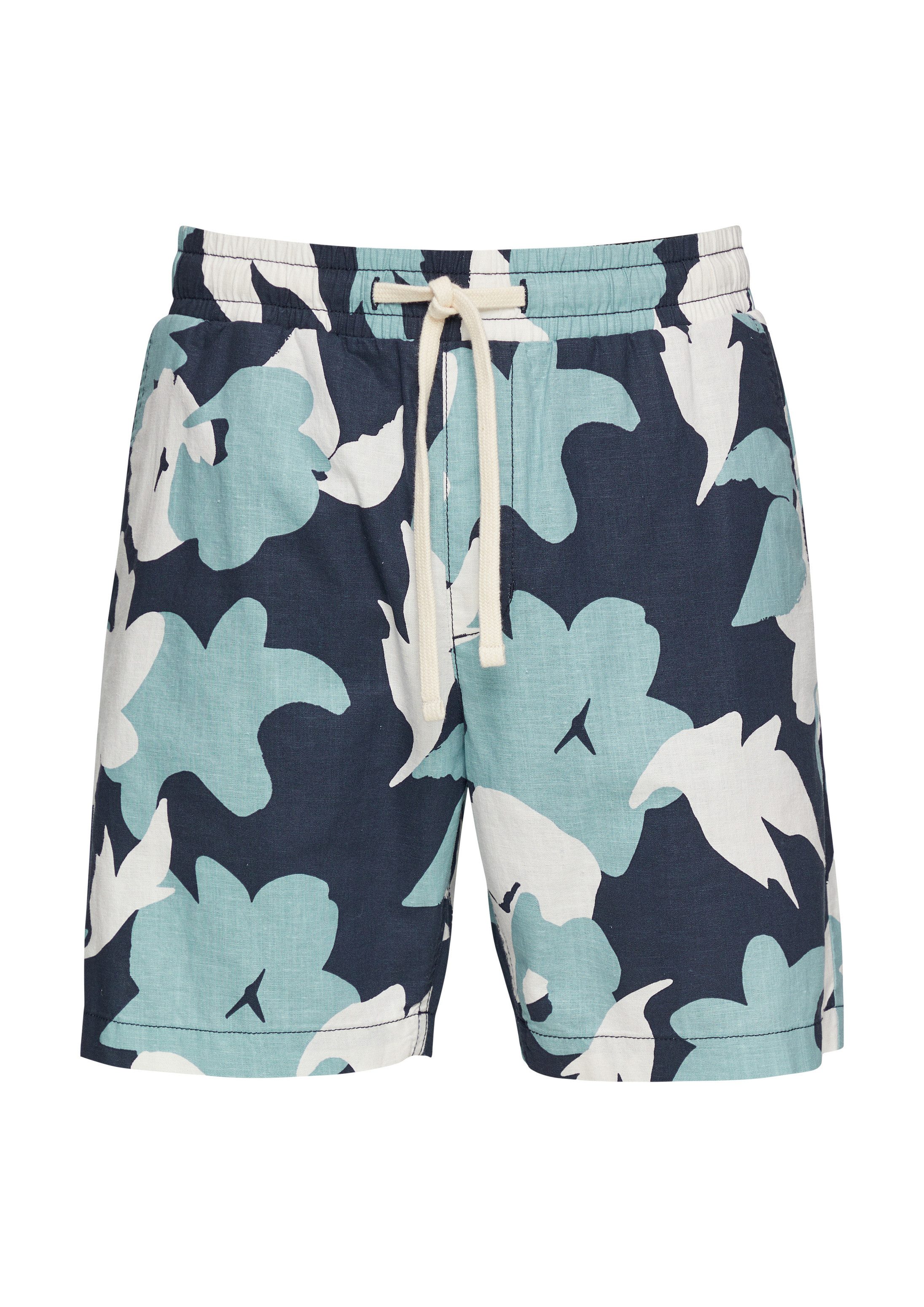 QS Shorts Hose Shorts mit All-over-Print und elastischem Bund
