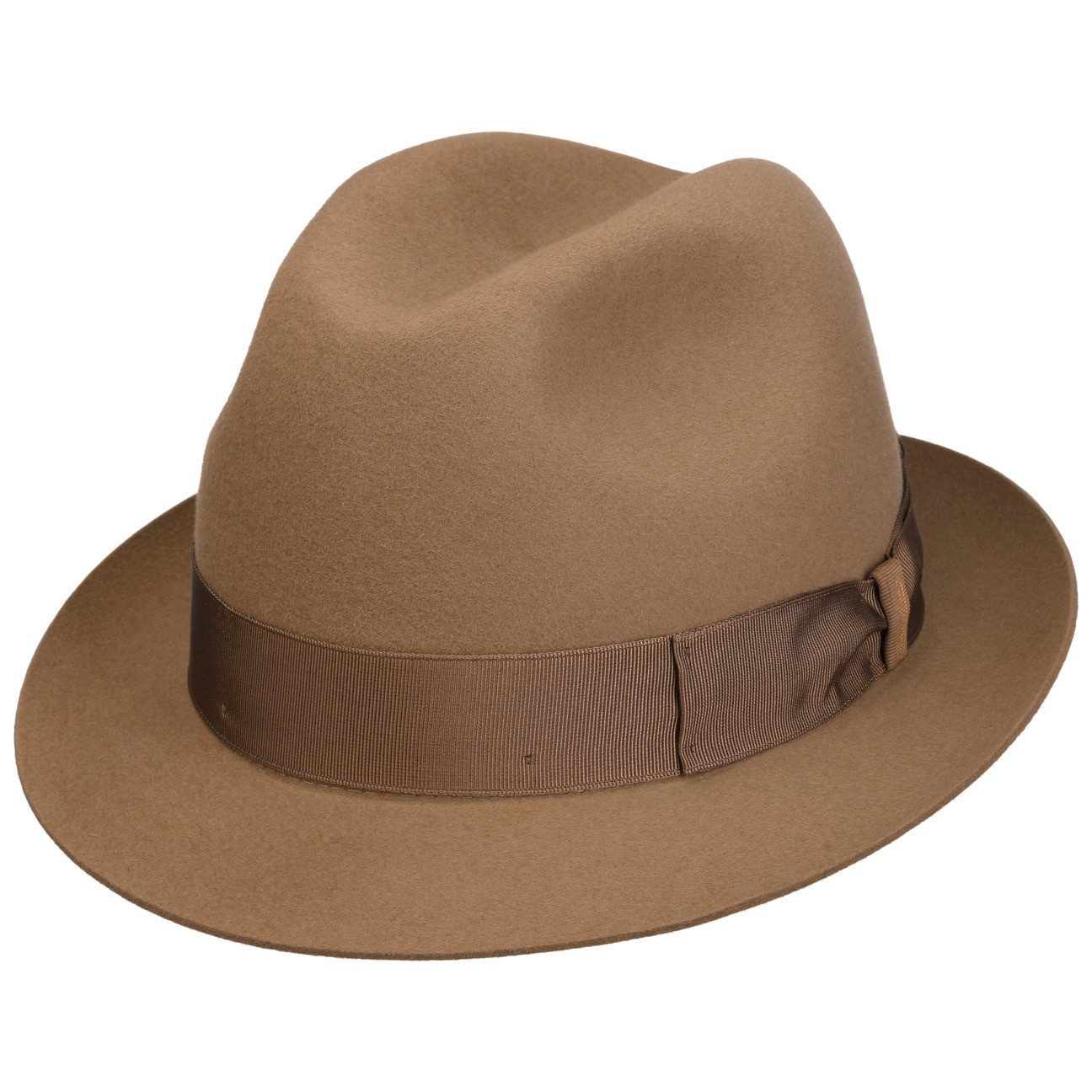 Borsalino Trilby (1-St) Fedora mit Ripsband, Made in Italy
