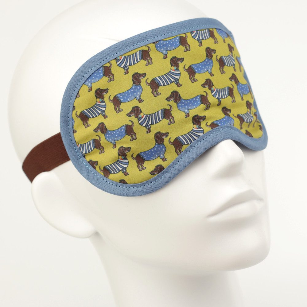 BEAZZ Schlafmaske Schlafmaske, Augenmaske, Schlafbrille - Dackel, Bequem - Perfekte Abdunklung, 1-tlg., HANDMADE IN GERMANY