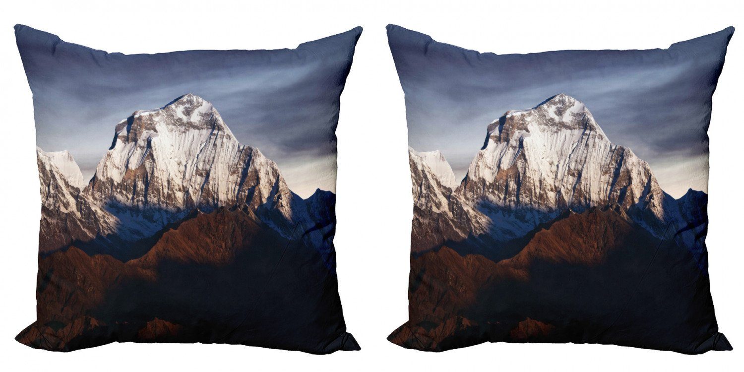 Kissenbezüge Modern Accent Doppelseitiger Digitaldruck, Abakuhaus (2 Stück), Nepal Panorama-Dhaulagiri