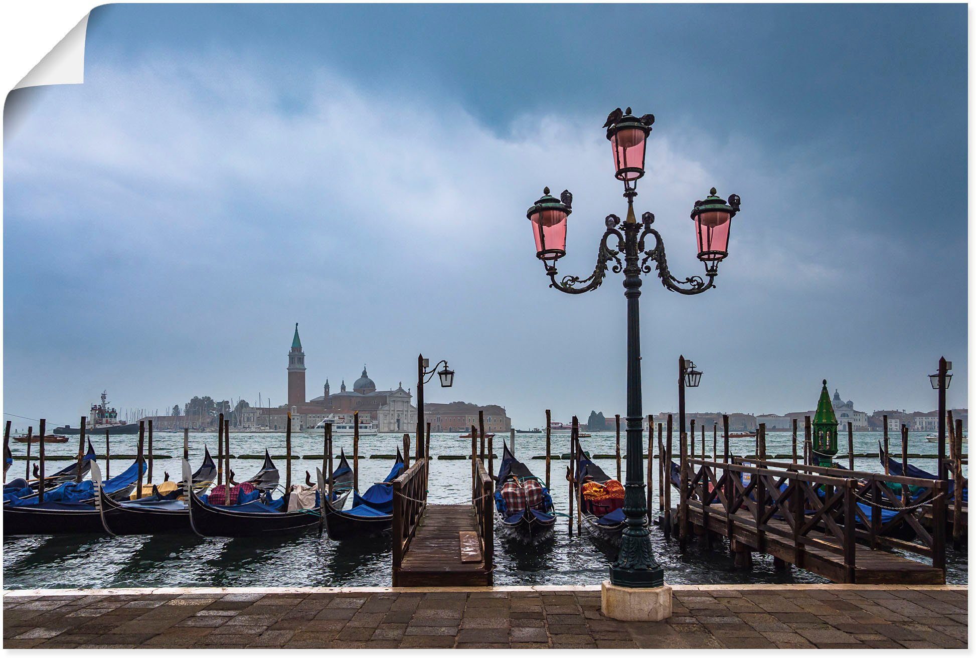 Artland Wandbild »Blick auf die Insel San Giorgio Maggiore«, Venedig (1 Stück), in vielen Größen & Produktarten - Alubild / Outdoorbild für den Außenbereich, Leinwandbild, Poster, Wandaufkleber / Wandtattoo auch für Badezimmer geeignet-Otto
