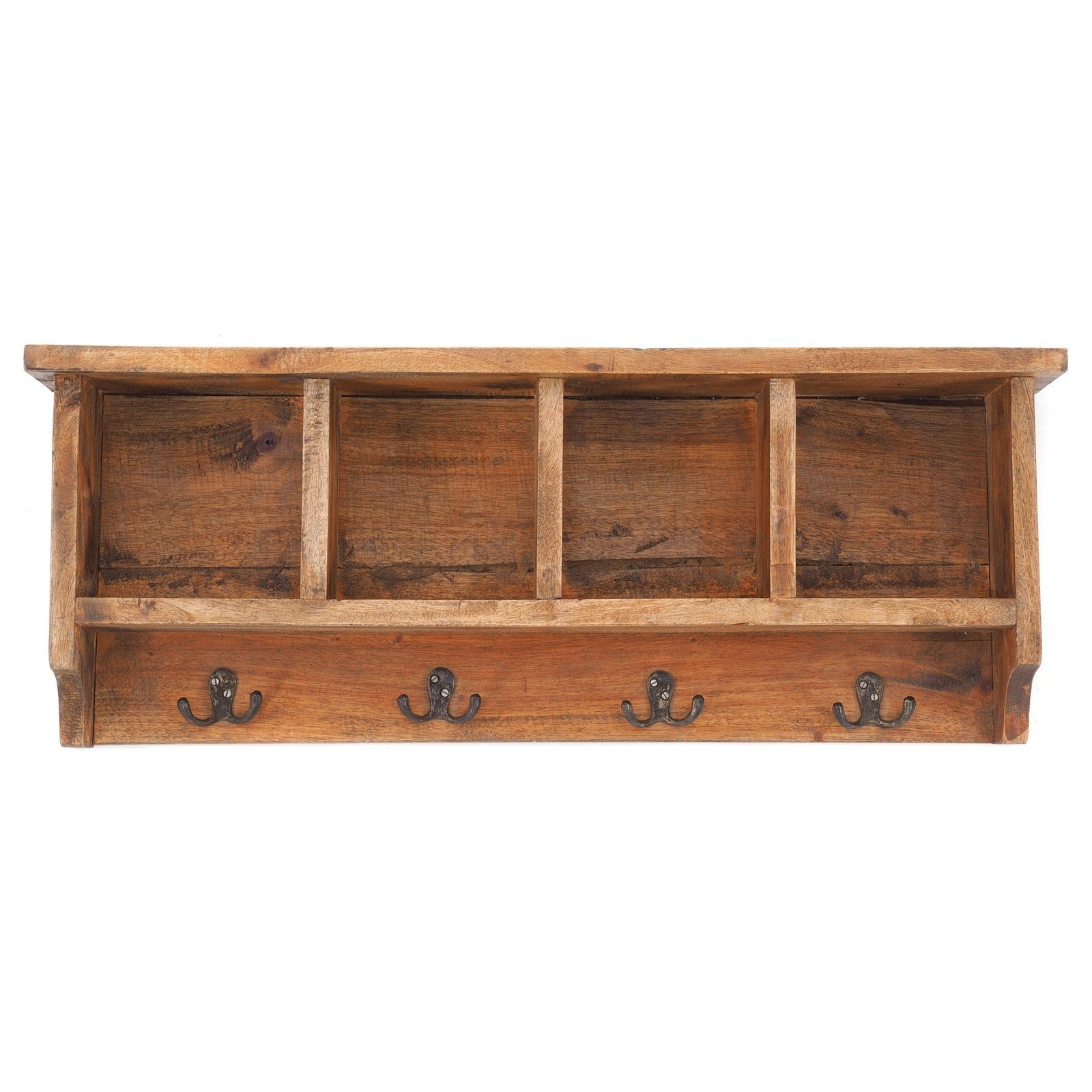 DESIGN DELIGHTS Wandgarderobe VINTAGE HAKENLEISTE mit ABLAGEFÄCHERN 70x27cm günstig online kaufen