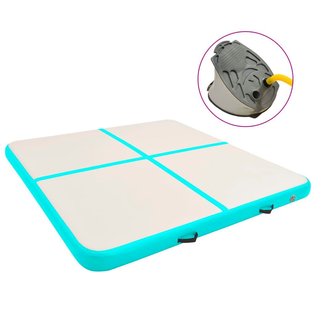 Trainingsmatte 200 x 200 x 10 cm Air Turnmatte Track Tumbling Matte Aufblasbare mit P