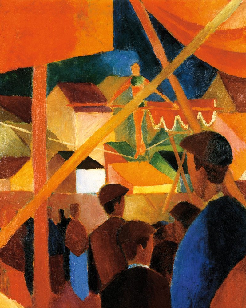 1art1 Poster August Macke Kunstdruck Bild - Seiltänzer, 1914 (50 x 40 cm)