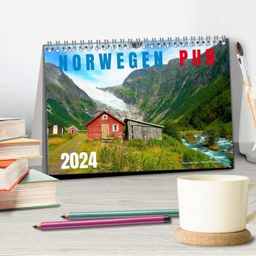 CALVENDO Wandkalender Norwegen PUR (Tischkalender 2024 DIN A5 quer), CALVENDO Monatskalender