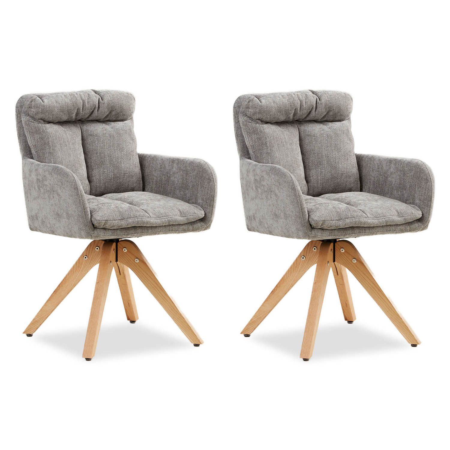 Homestyle4u Armlehnstuhl Polsterstuhl Armlehne Leinen Grau Esszimmer Wohnzi günstig online kaufen