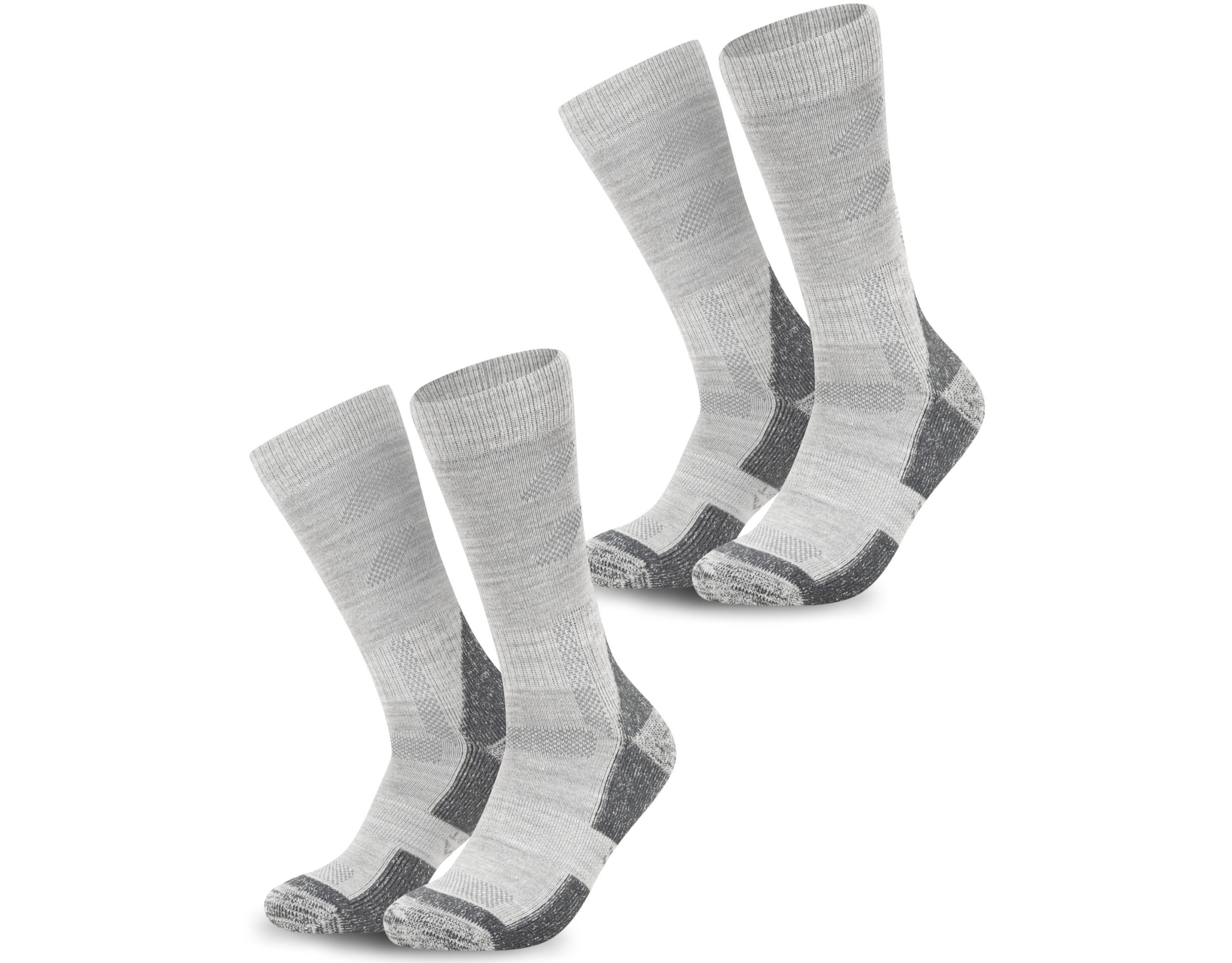 Alpenwert Wandersocken Socken mit Merinowolle für Damen & Herren Socken Arbeit, Wandern (2 Paar) Anti-Schweiß-Geruch, Antibakteriell