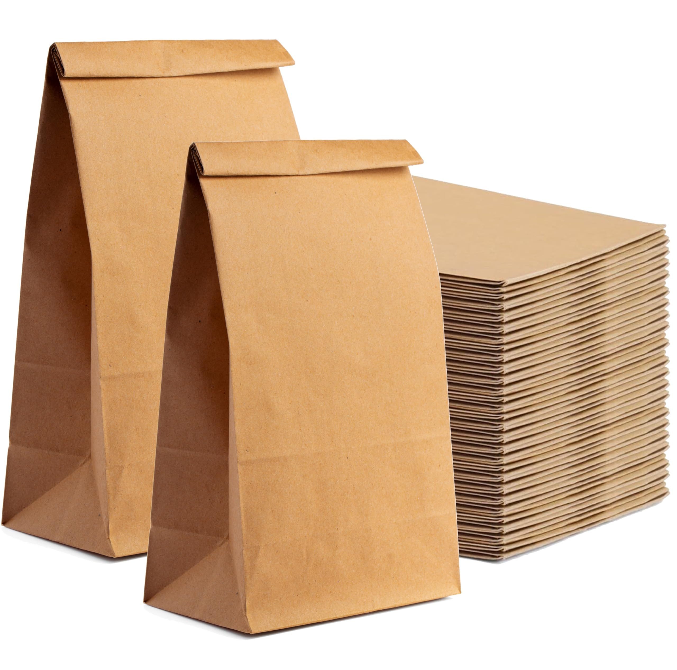 Bastelfreund® DIY-Adventskalender 50x Braune Kraftpapiertüten 210x140 mm Beutel Müllsack Biomülleimer (50er Set, 50-tlg)