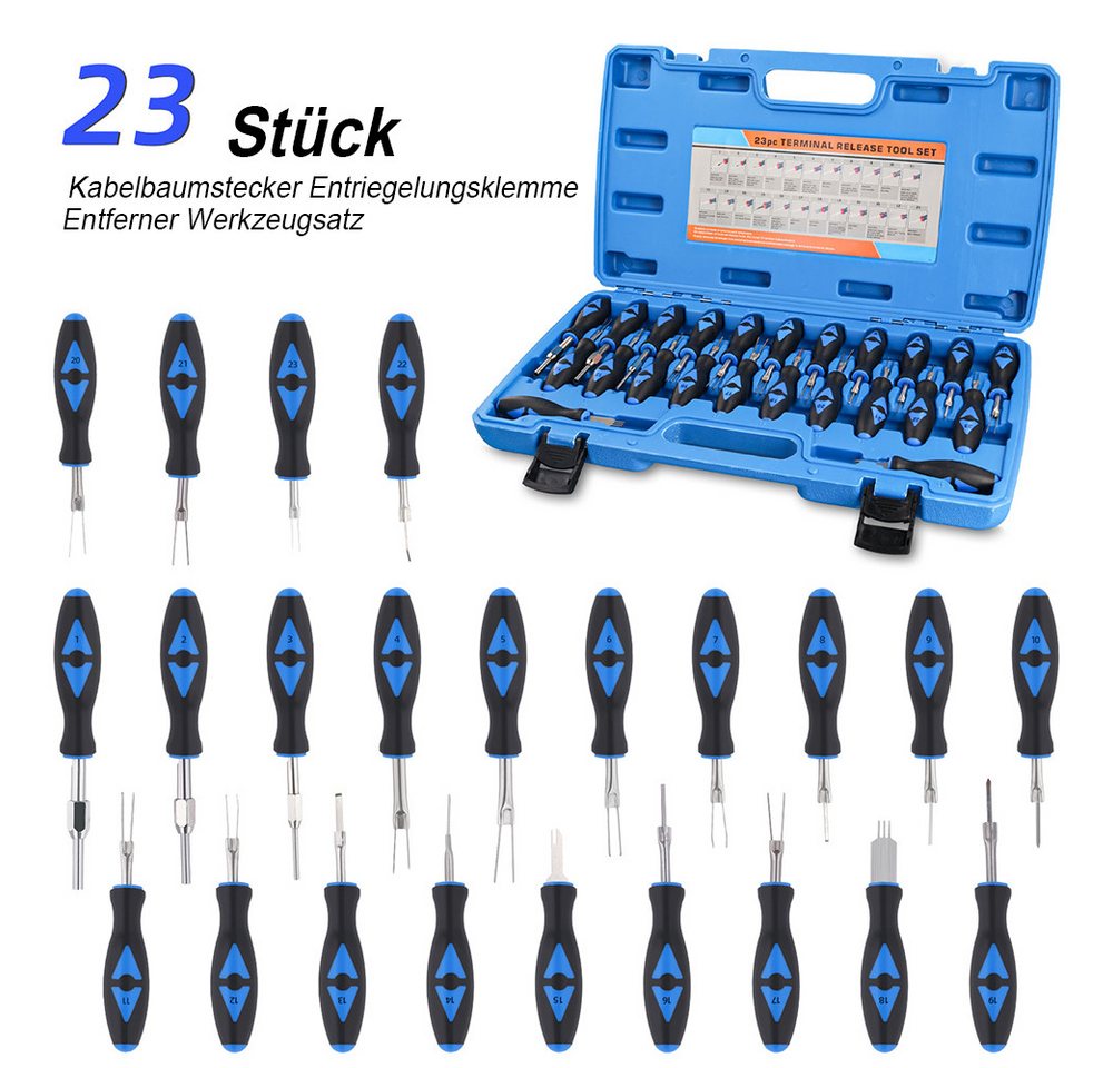 Thumbnail - PODOFO Demontagewerkzeug Kabelbaum Stecker Entriegelung Terminal Remover Tool Kit, (23-tlg), 23 Stück