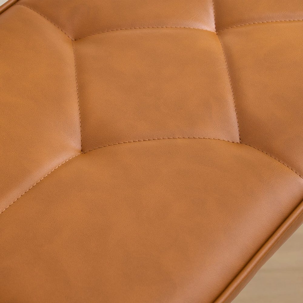 HOME DELUXE Bank GINO, Edle Lederoptik, Retrobank, Sitzbank in warmem Cognac-Ton