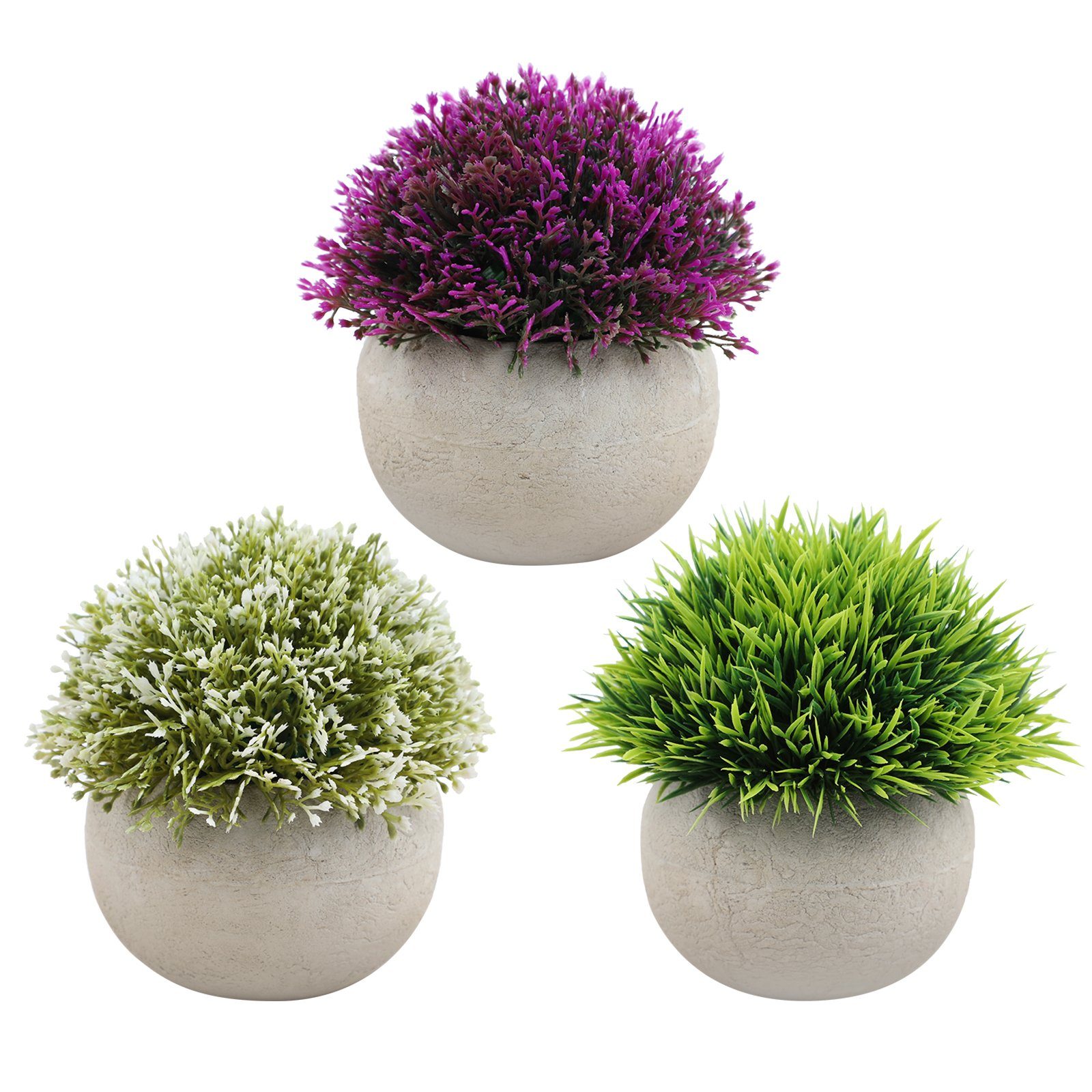 Kunstpflanze Kunstpflanzen, KEAYOO, Höhe 13 cm, 3er Set, 3 verschiedene Kunstpflanzen, im Topf. Reduzierter Preis € 19,99. Unverbindliche Preisempfehlung € 46,99