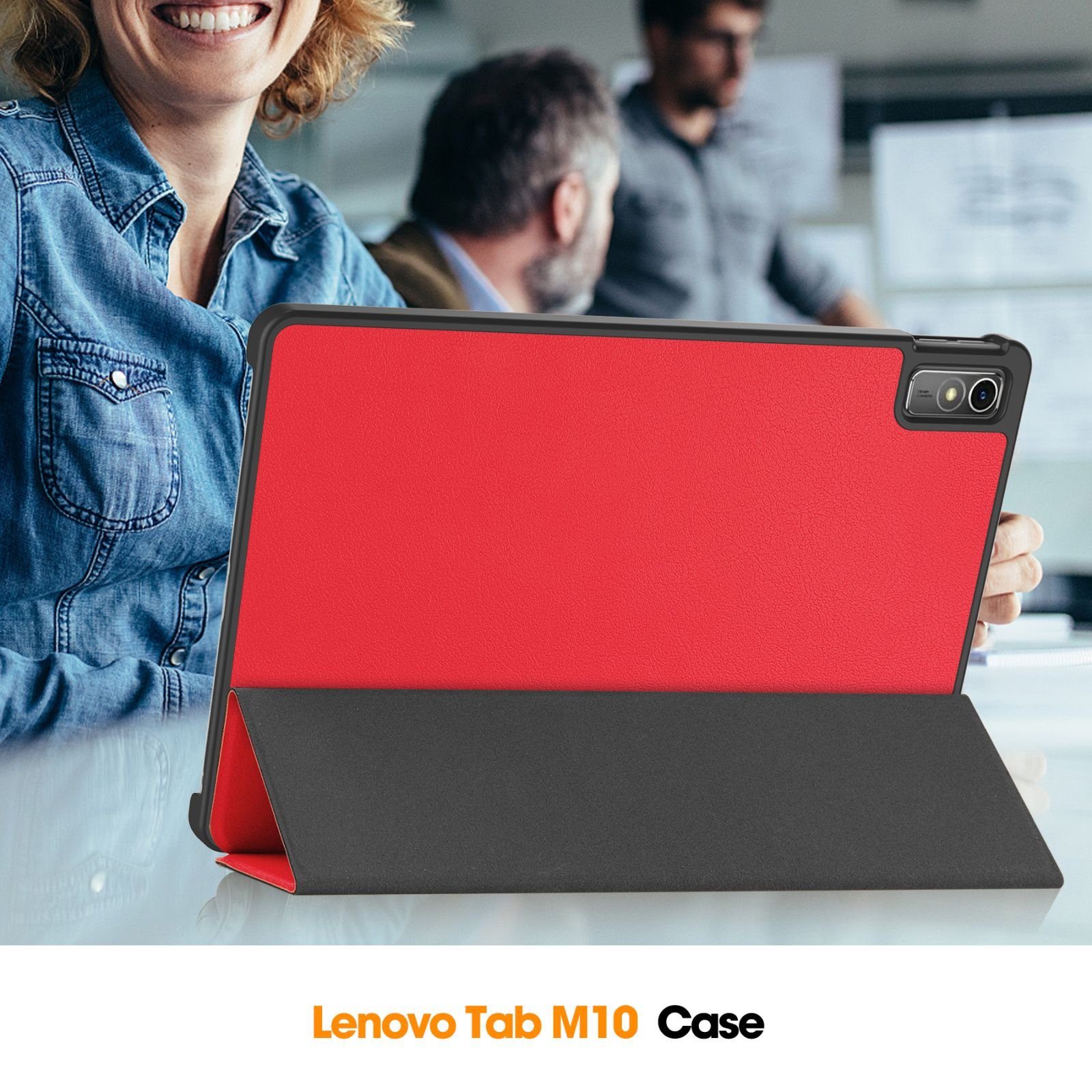 Lobwerk Tablet-Hülle Schutzhülle für Lenovo Tab M10 5G TB-360ZU 2023 10.6 Zoll, Wake & Sleep Funktion, Sturzdämpfung, Aufstellfunktion