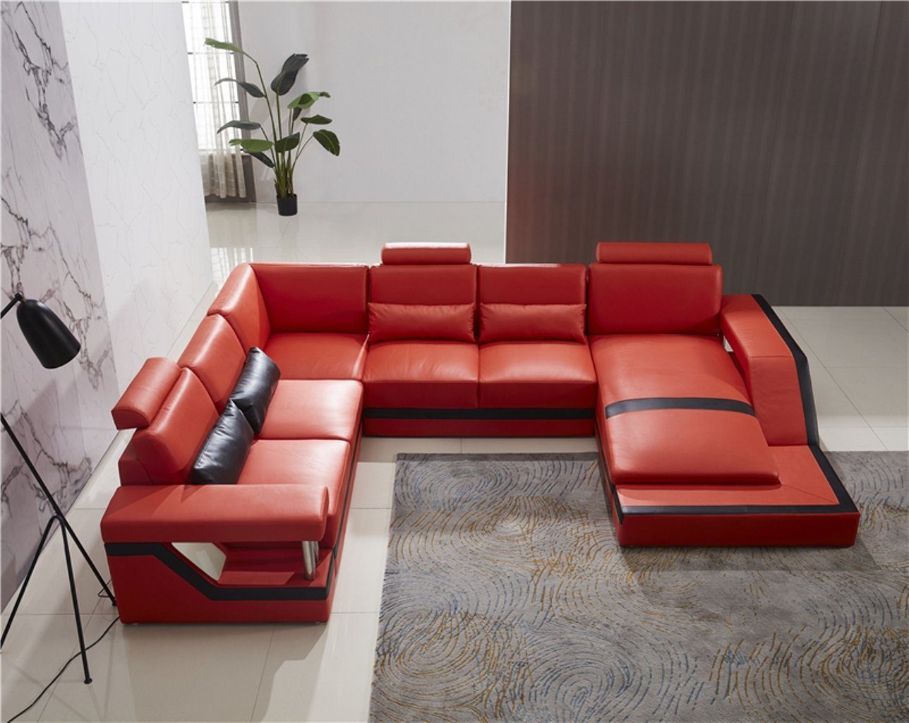 Couchen Couch JVmoebel Ecksofa, Eck Polster Design Sitz Luxus Sofa Garnitur Leder