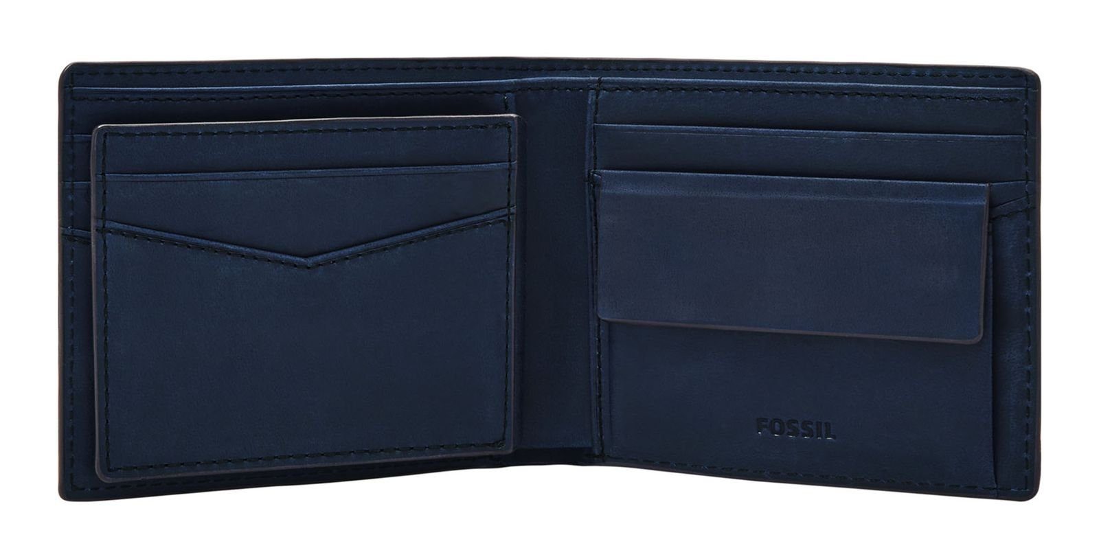 Fossil Kartenetui Everett, aus echtem Rindsleder