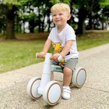 MHCYLION Fahrrad-Laufrad Erstes Fahrrad ohne Pedal mit 4 Rädern, Kinder Laufrad,Gleichgewichts-Training und bietet stabile,Komfortable