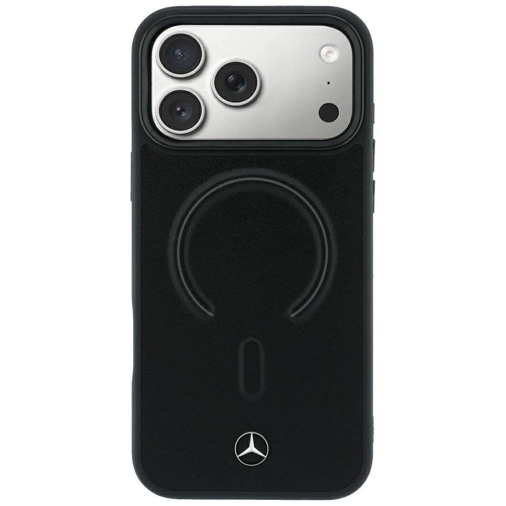 Mercedes Benz Handyhülle 3D für iPhone 18 Pro MagSafe Kunstleder Logo Stern Metall 6,3 Zoll, Kantenschutz – Bild 3 von 5