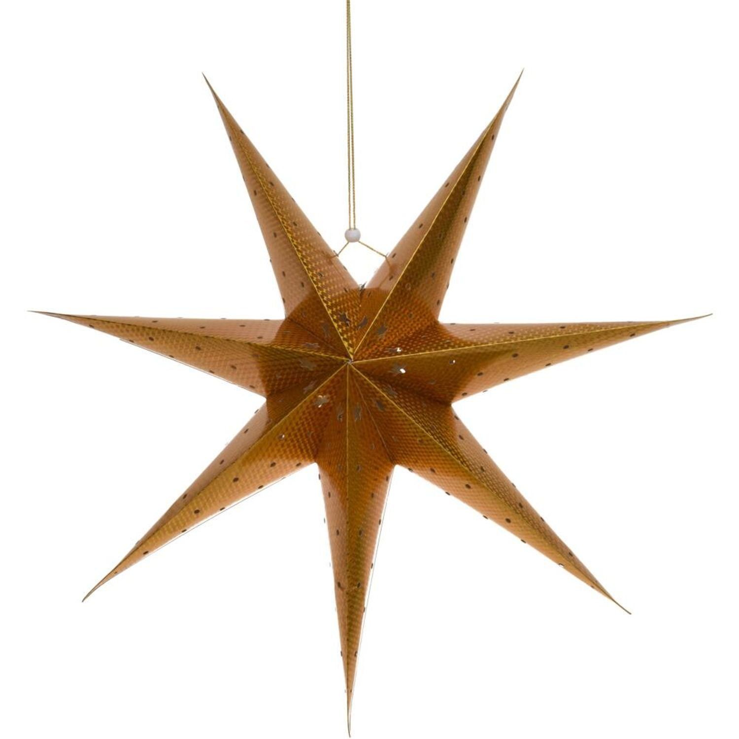 Kugelleuchte LED Gold 60cm leuchtend Winter zum Aufhängen BURI Silber Weihnachtsstern