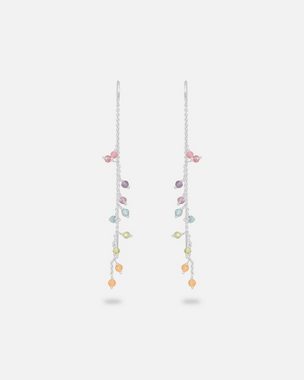 Pernille Corydon Paar Ohrhänger Rainbow Ohrringe Damen 7 cm, Silber 925