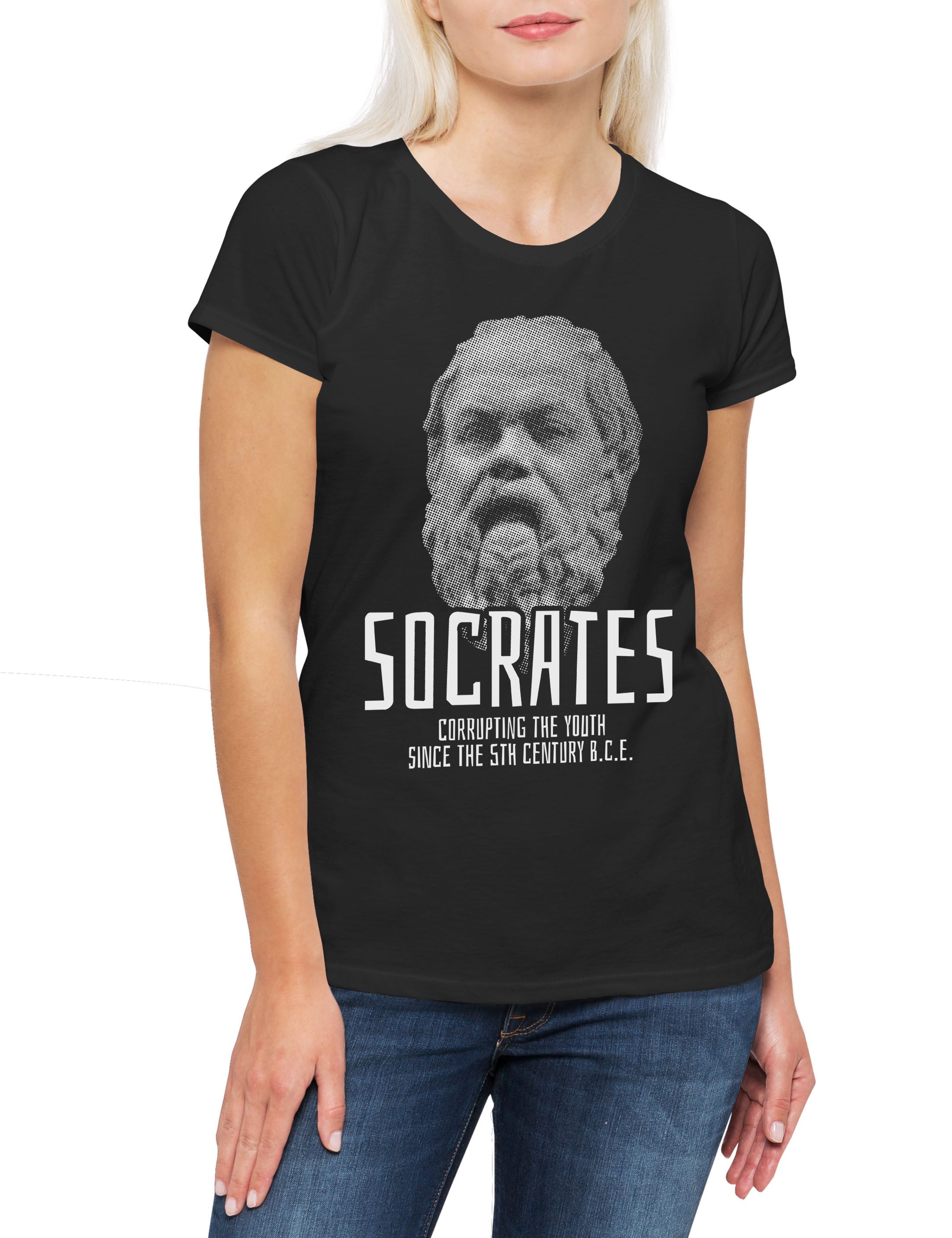 Print-Shirt Socrates Corrupting The Youth A Damen T-Shirt Sokrates Philosoh Platon