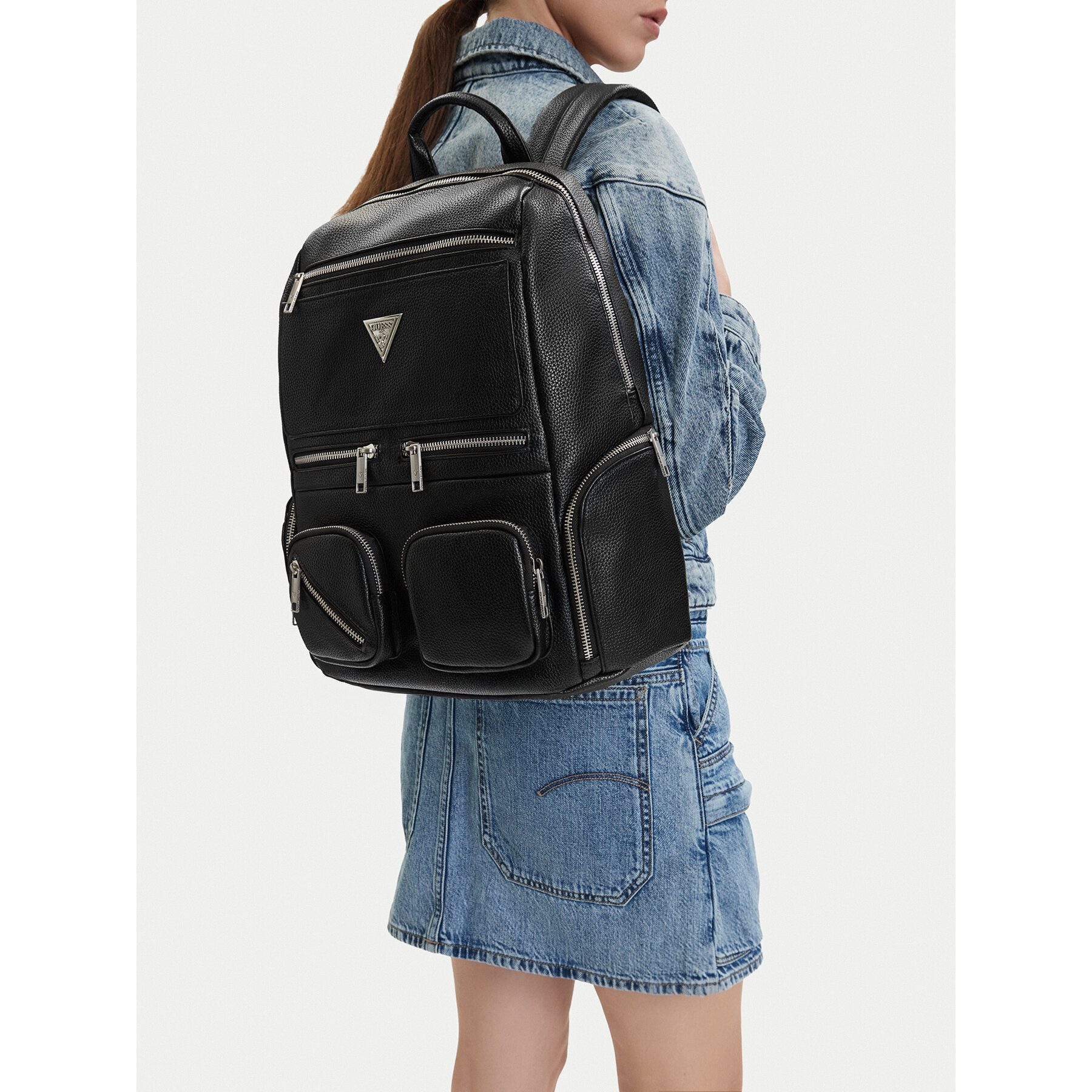 GUESS JEANS Rucksack Guess Jeans Rucksack Damen Schwarz