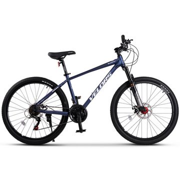 Velors Mountainbike 26 27.5 29 Zoll Fahrrad für Damen Herren, 21 Gang Shimano Tourney TZ Schaltwerk, Kettenschaltung, Aluminium Rahmen Kenda, Jugendfahrrad MTB Hardtail