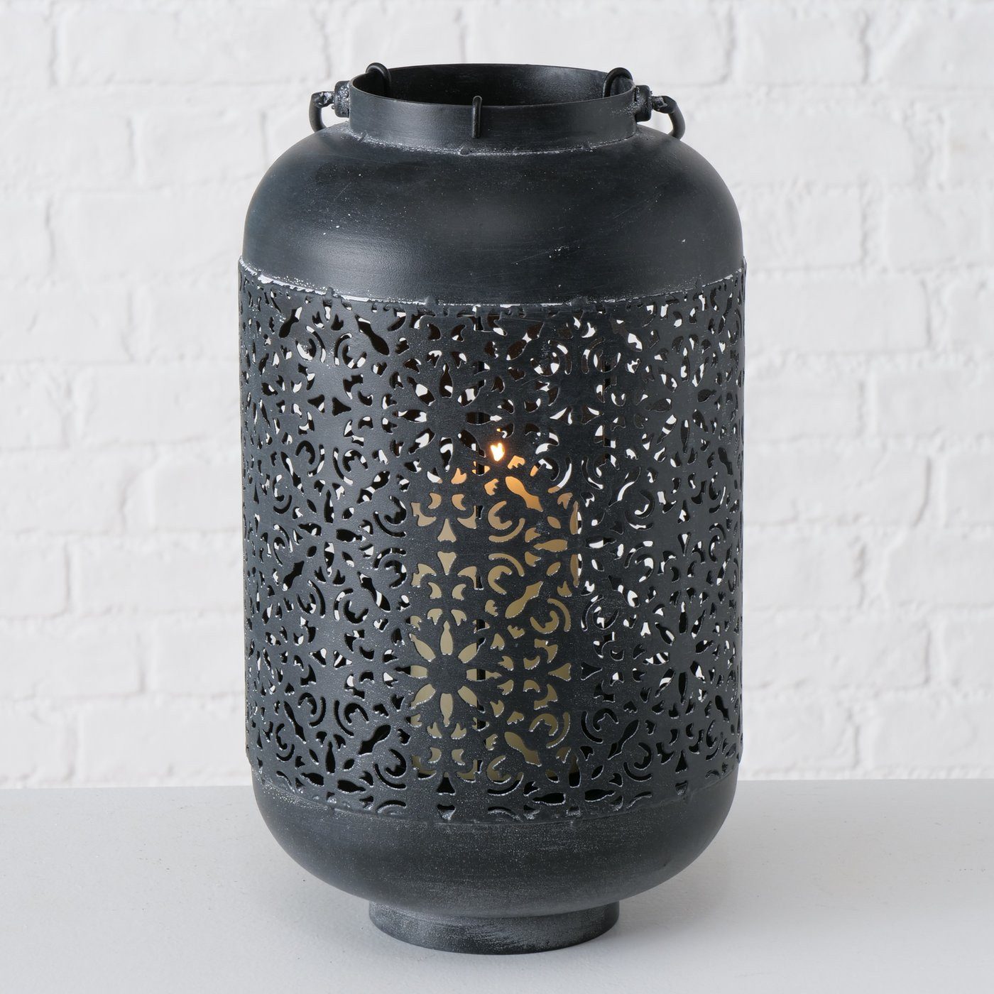 BOLTZE GRUPPE GmbH Windlicht Windlicht Diona Eisen Glas Ornament H.35 Ø.20 cm Stückpreis