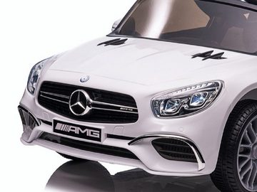 Elektro-Kinderauto Kinder Elektroauto Mercedes Benz SL63 AMG weiss Zwei Motoren, LED, FB