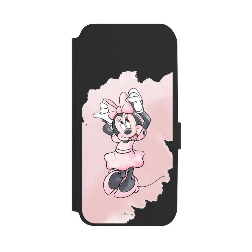 NIVOCASE Handyhülle Disney Motiv ohne Hintergrund Minnie Watercolour transparent, Samsung Galaxy A14 5G Klapphülle Handyhülle aus Kunst Leder
