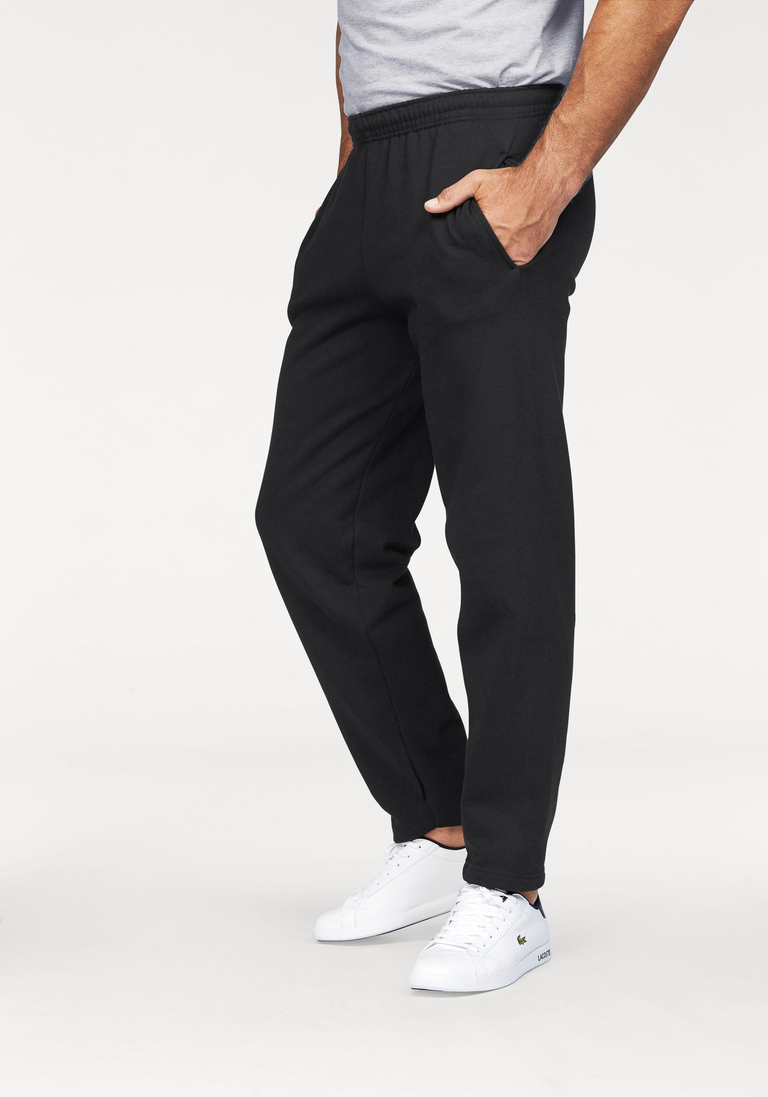 Fruit Of The Loom Herren Jogginghose – Mit Offenem Bein, Elastischem Bund, Seitlichen Taschen, Größe M, Schwarz