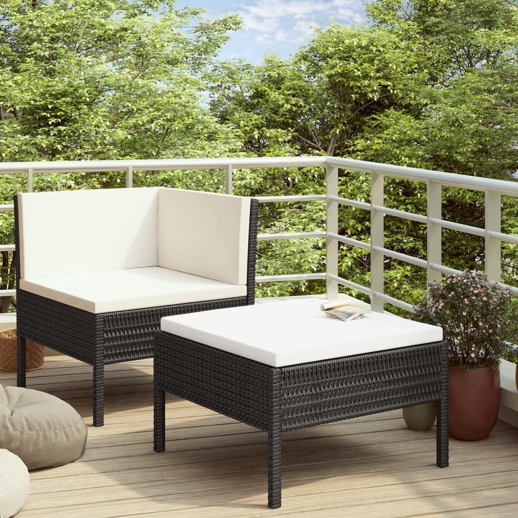 vidaXL GartenloungeSet »2tlg. GartenLoungeSet mit Auflagen Poly