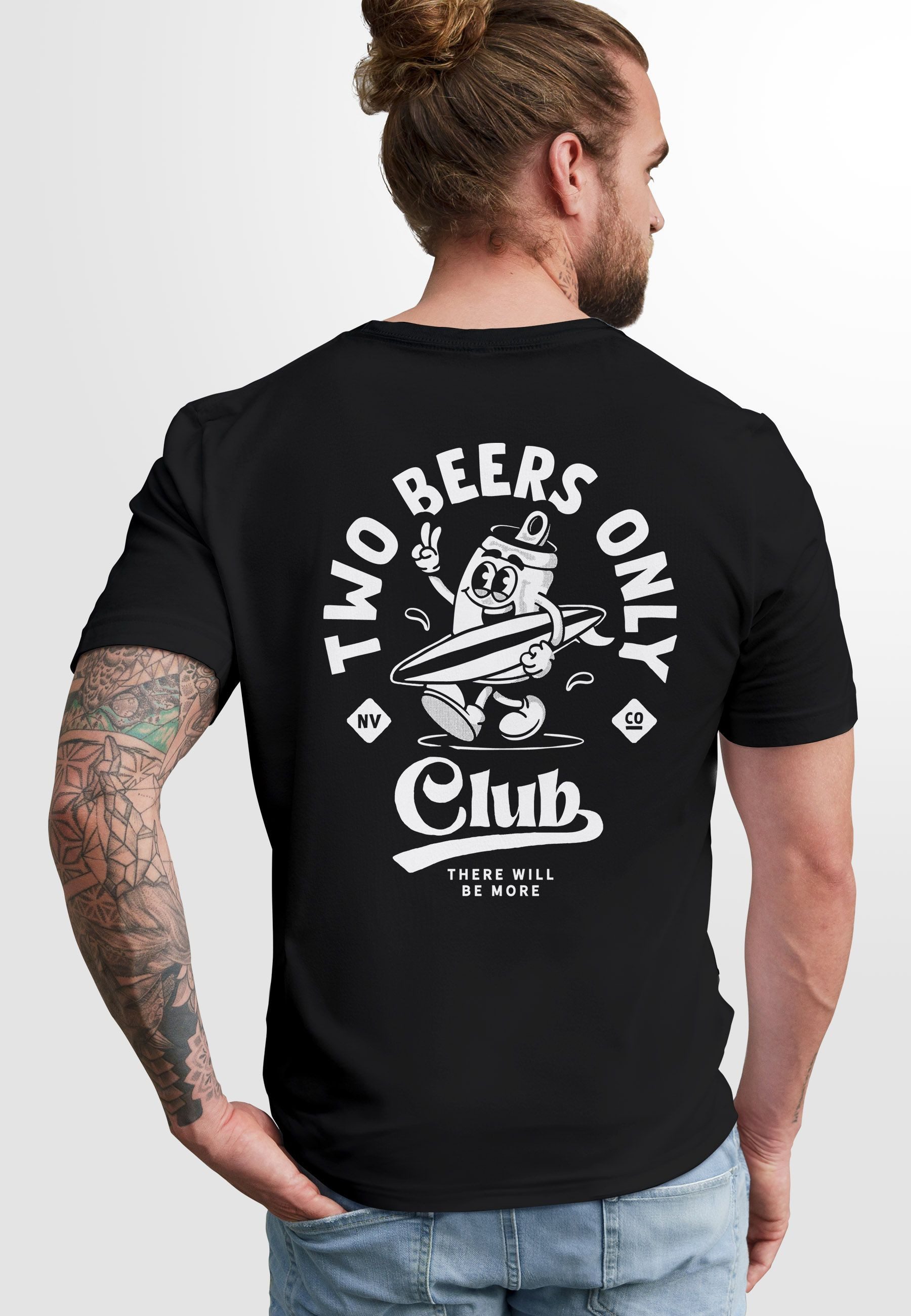 Neverless Print-Shirt Backprint T-Shirt Herren Bier günstig online kaufen