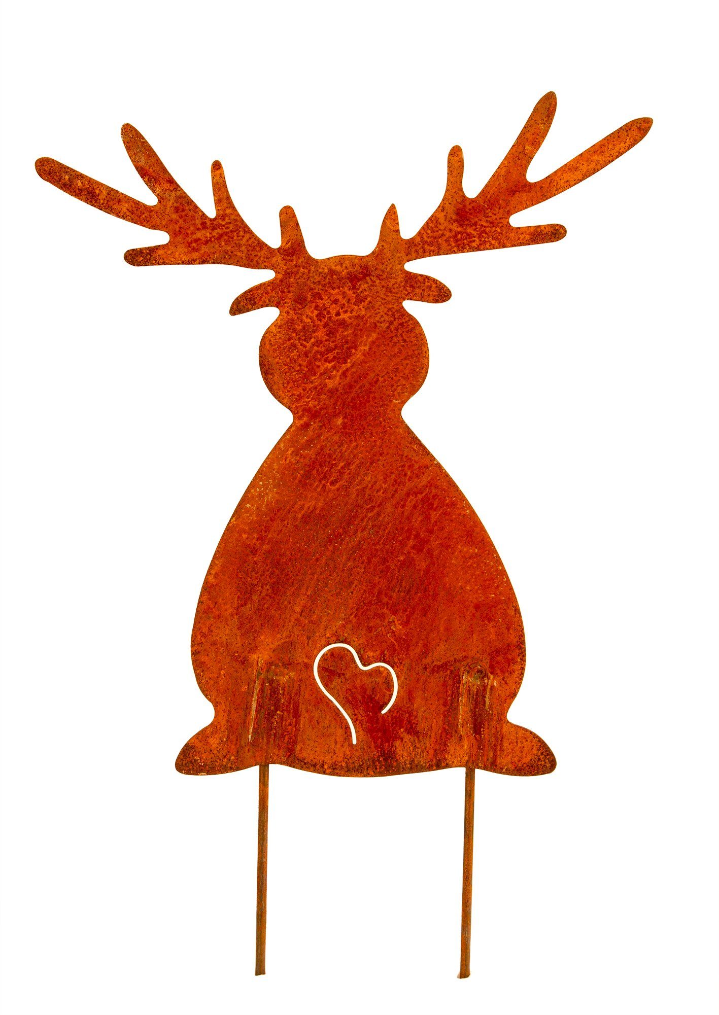 BigDean Gartenstecker Weihnachtsstecker Elch für den Balkonkasten