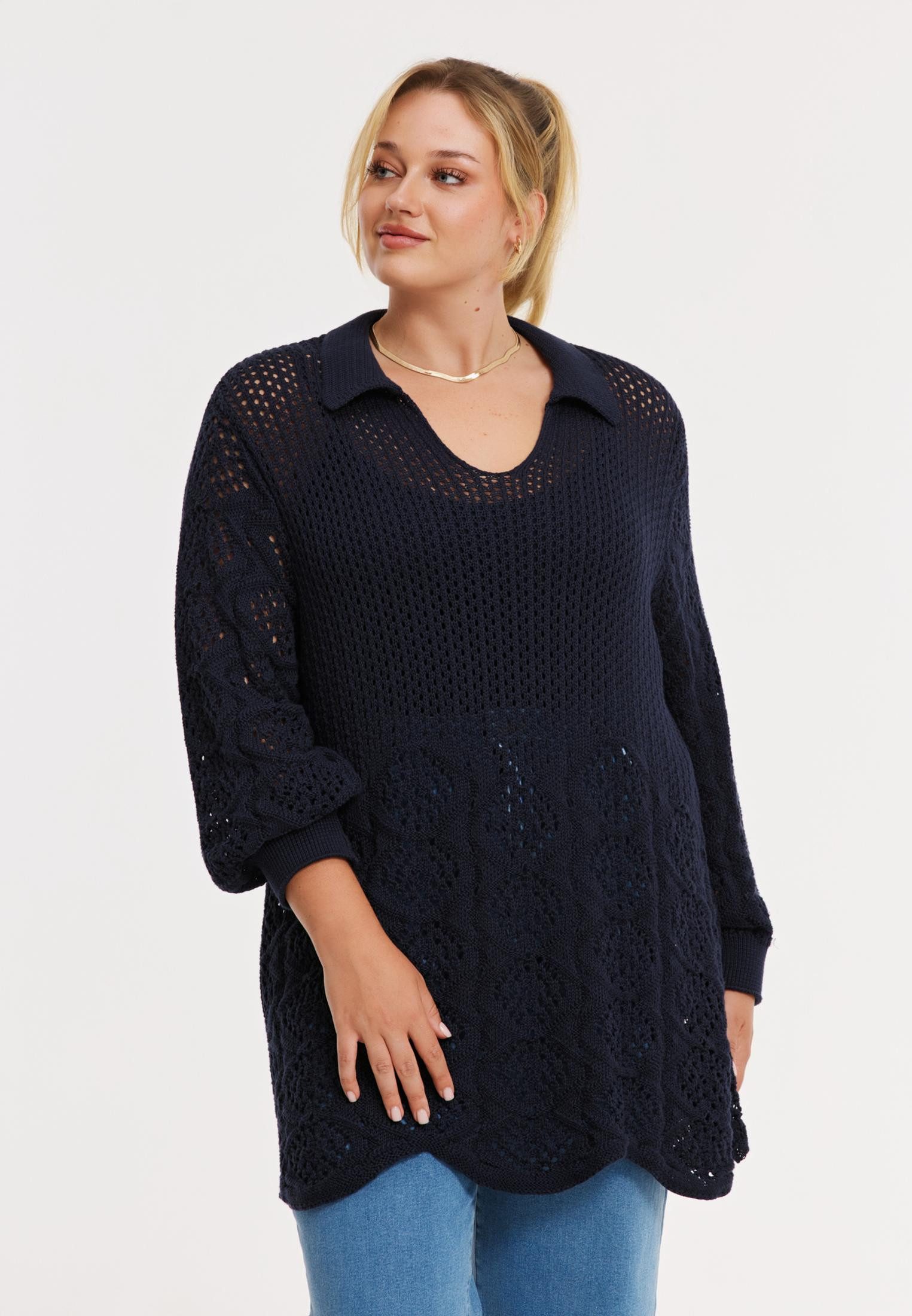 Longpullover Damen Pullover mit Druck