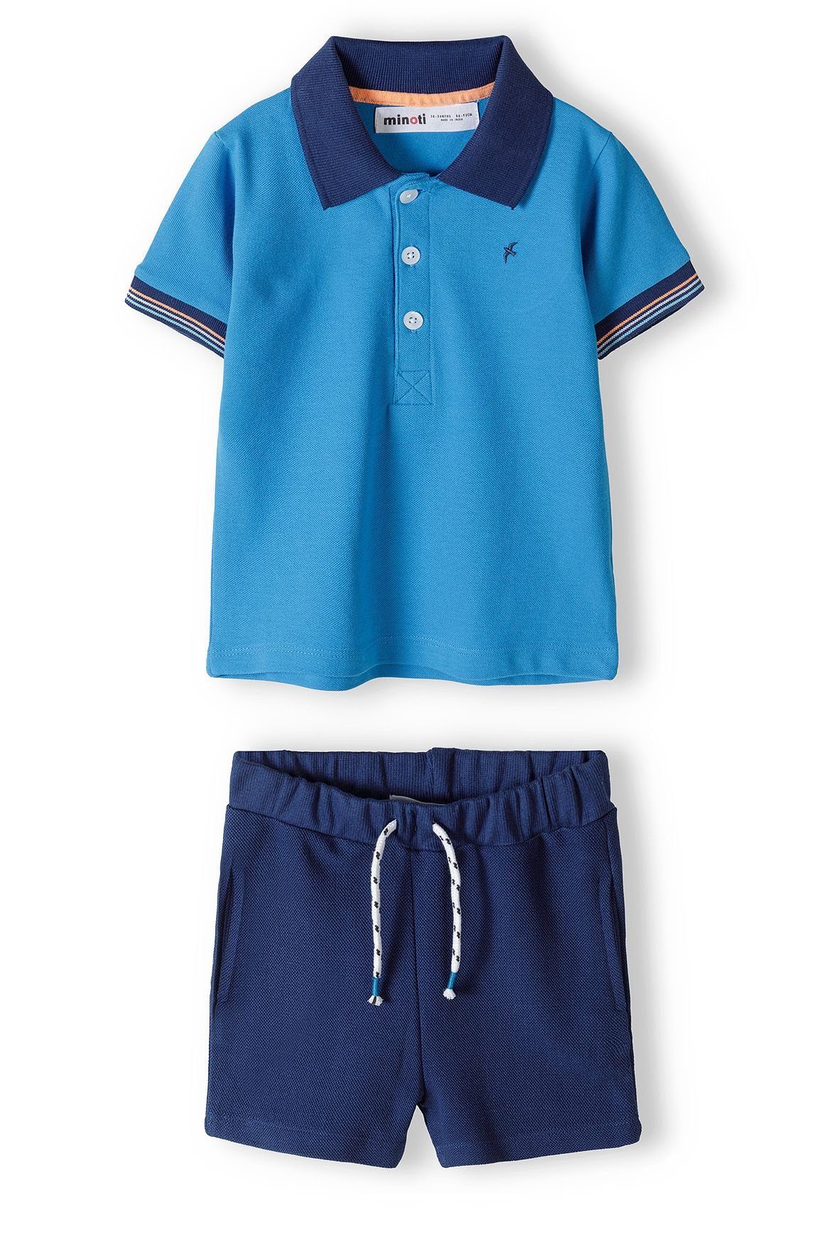 & T-Shirt Polohemd Set Sweatbermudas (3m-3y) und Shorts MINOTI
