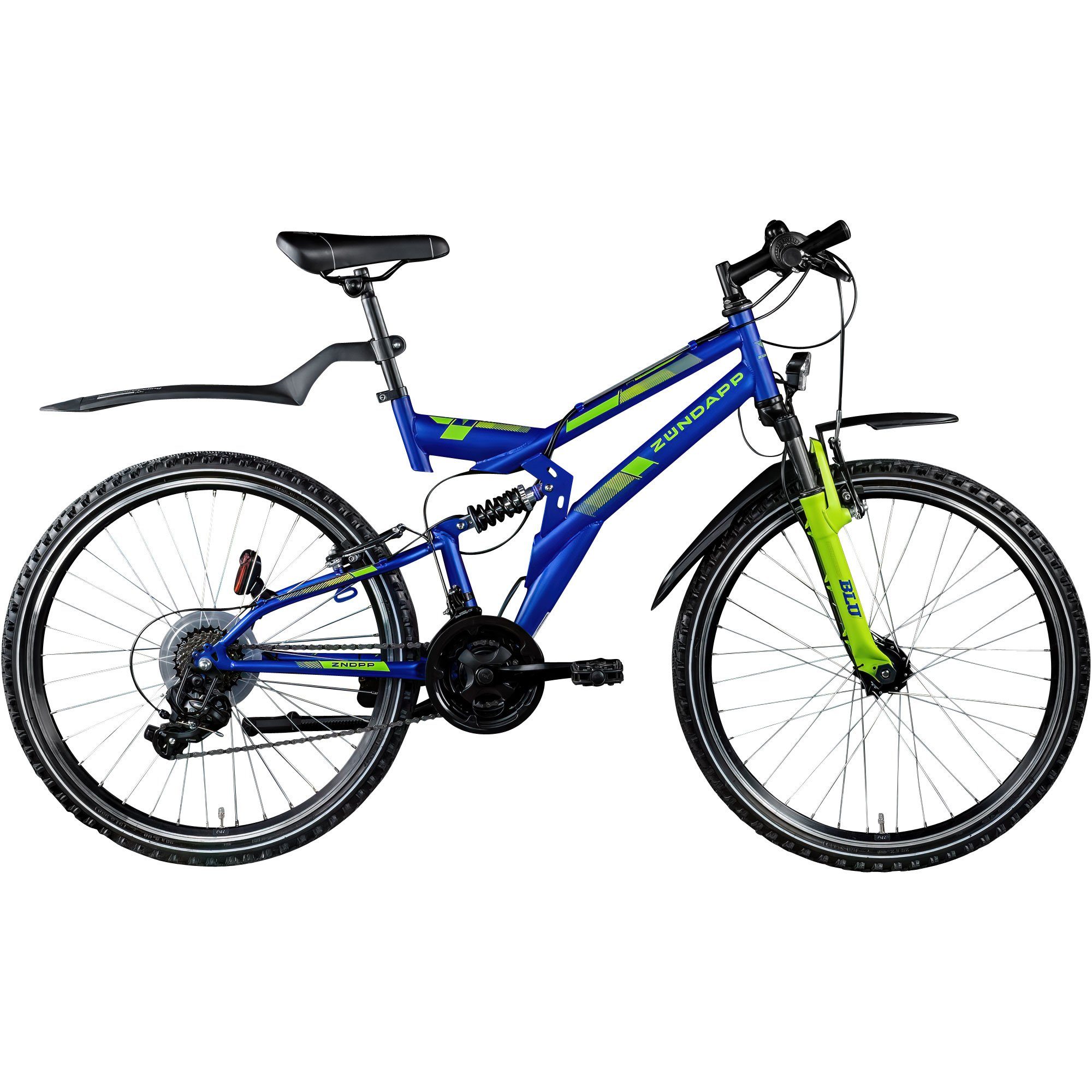 Thumbnail - Zündapp Mountainbike Blue 3.0, 21 Gang Tourney TY200 Schaltwerk, Kettenschaltung, Mountainbike Fully Fahrrad Jugendfahrr...