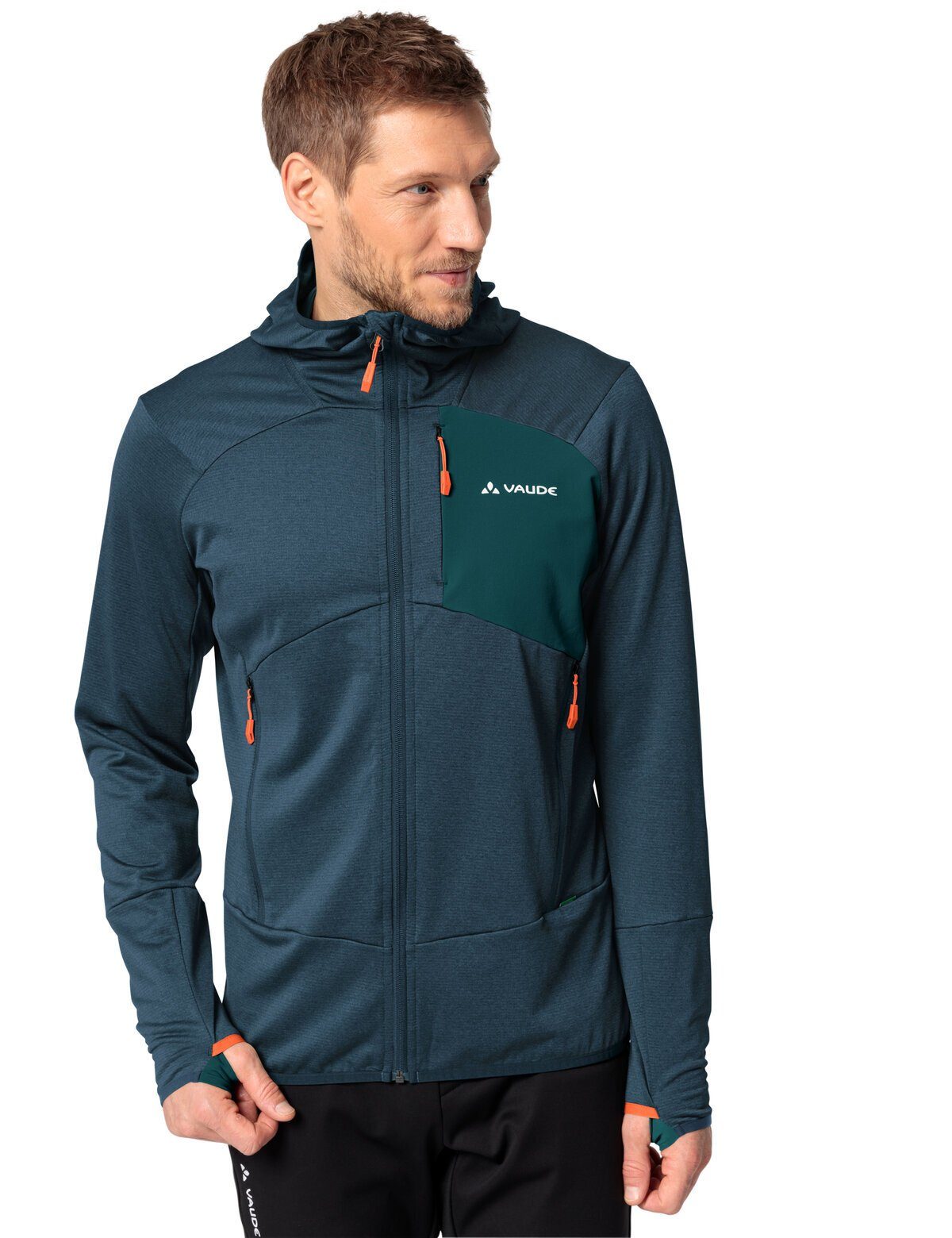 VAUDE Outdoorjacke Men's Monviso Fleece Jacket II (1-St) Klimaneutral kompensiert dark sea/green
