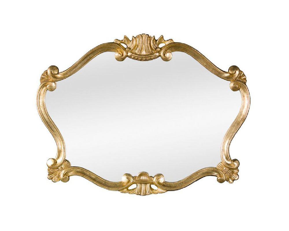 ASR Rahmendesign Barockspiegel Annaburg – Handgefertigter Holzrahmen im Blattgold-Finish, Handgefertigter Holzrahmen aus italienischer Manufaktur