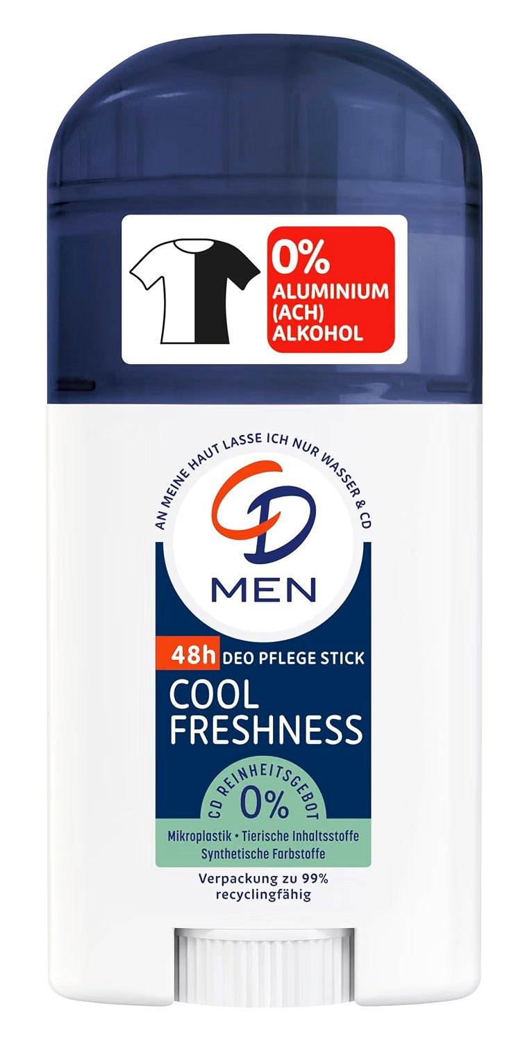CD Deo-Stift 1x CD Deo Pflege-Stick Men Cool Freshness 40 ml, 1-tlg., geeignet für 48h Std. Schutz