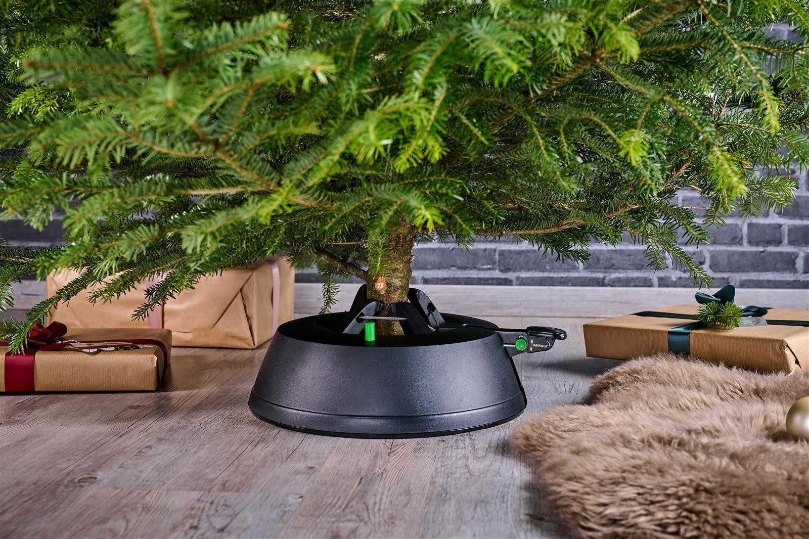 Krinner Christbaumständer KRINNER Green Line Comfort Grip M (1-tlg), Original-Rundum-Einseil-Technik
