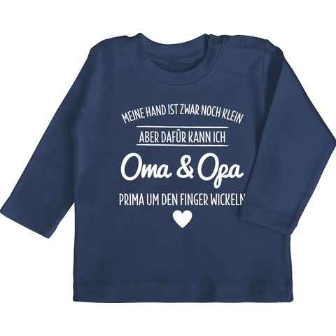 Shirtracer T-Shirt Oma und Opa um den Finger wickeln Großeltern Sprüche Baby