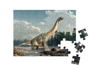 puzzleYOU Puzzle Brachiosaurus, riesiger Sauropoden-Dinosaurier, 48 Puzzleteile, puzzleYOU-Kollektionen Dinosaurier, Tiere aus Fantasy & Urzeit