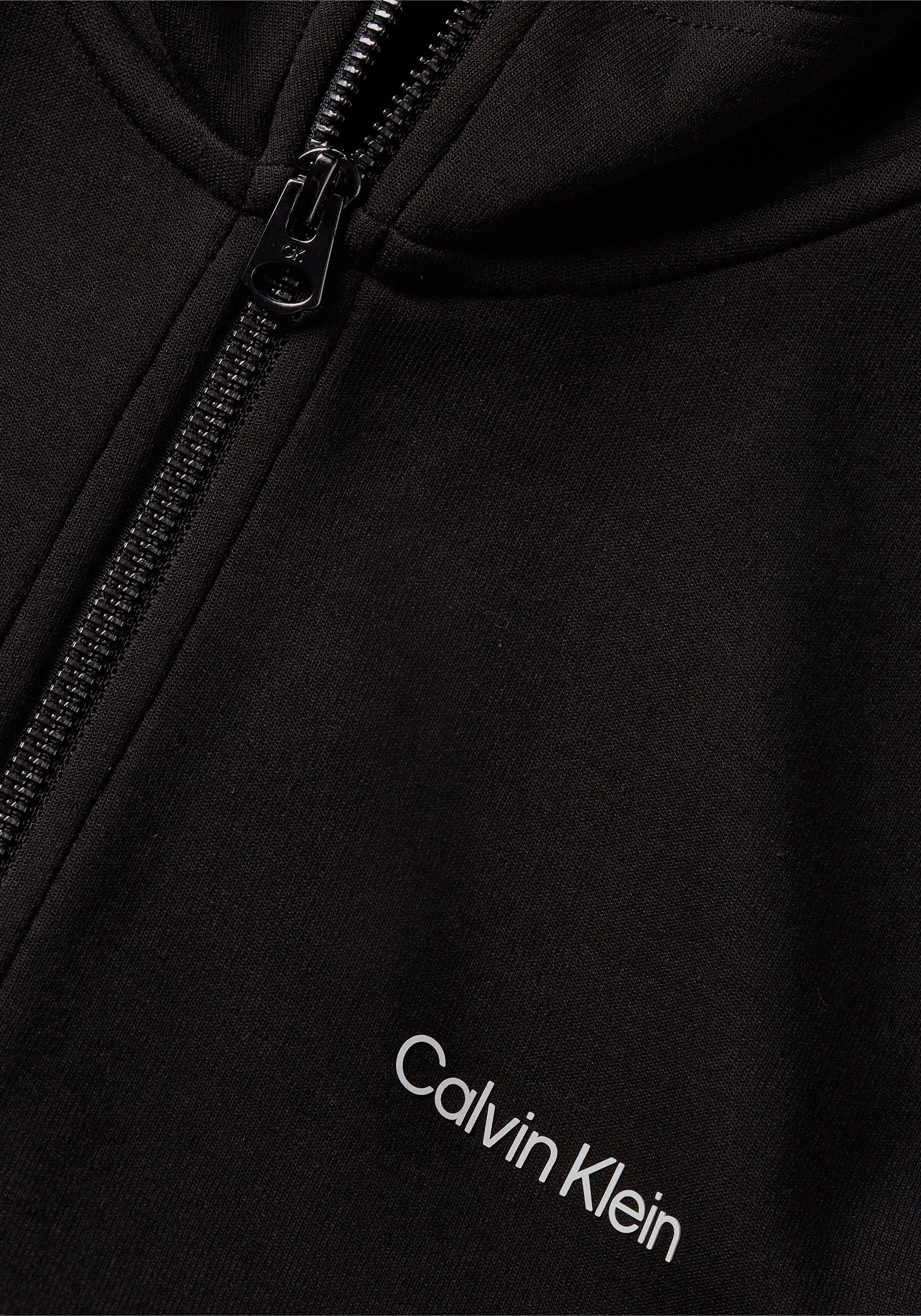 Kapuzensweatjacke mit Kapuze im Calvin schwarz Klein Design hochgeschlossenen