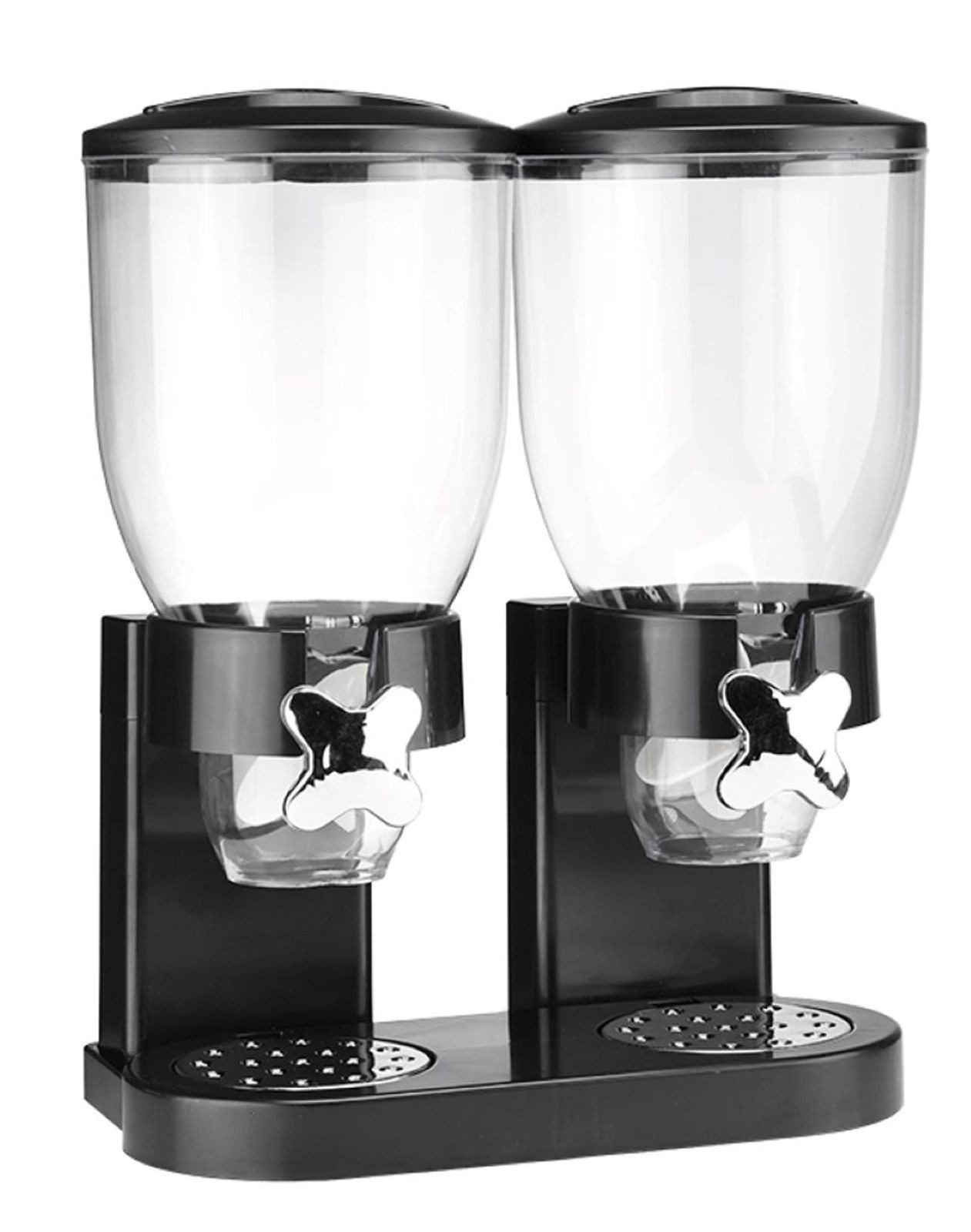 Gravidus Müslispender Müslispender Cornflakes Spender Cerealienspender mit zwei Behältern