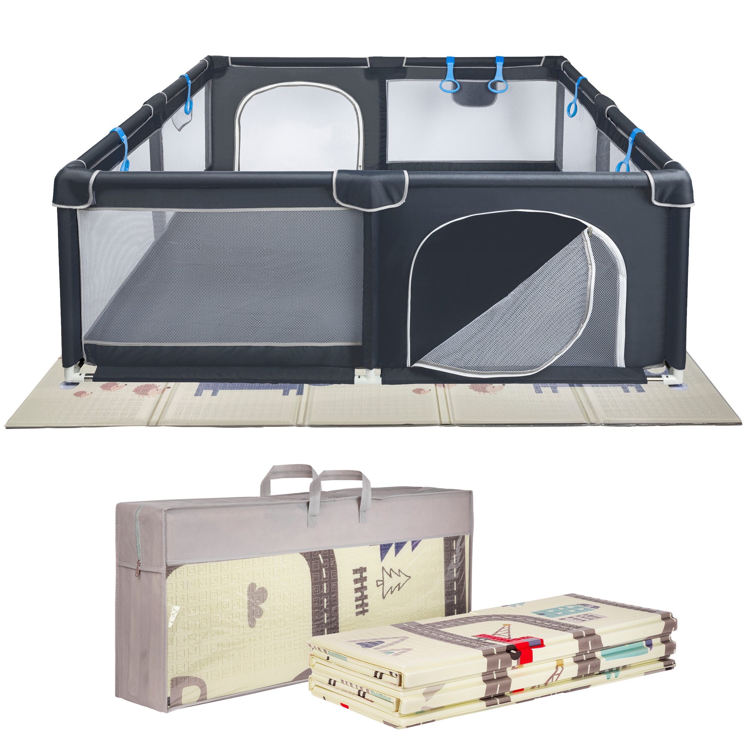 ONVAYA Laufgitter, Laufstall für Babys, Schutzgitter für Kinder, Babyzaun günstig online kaufen