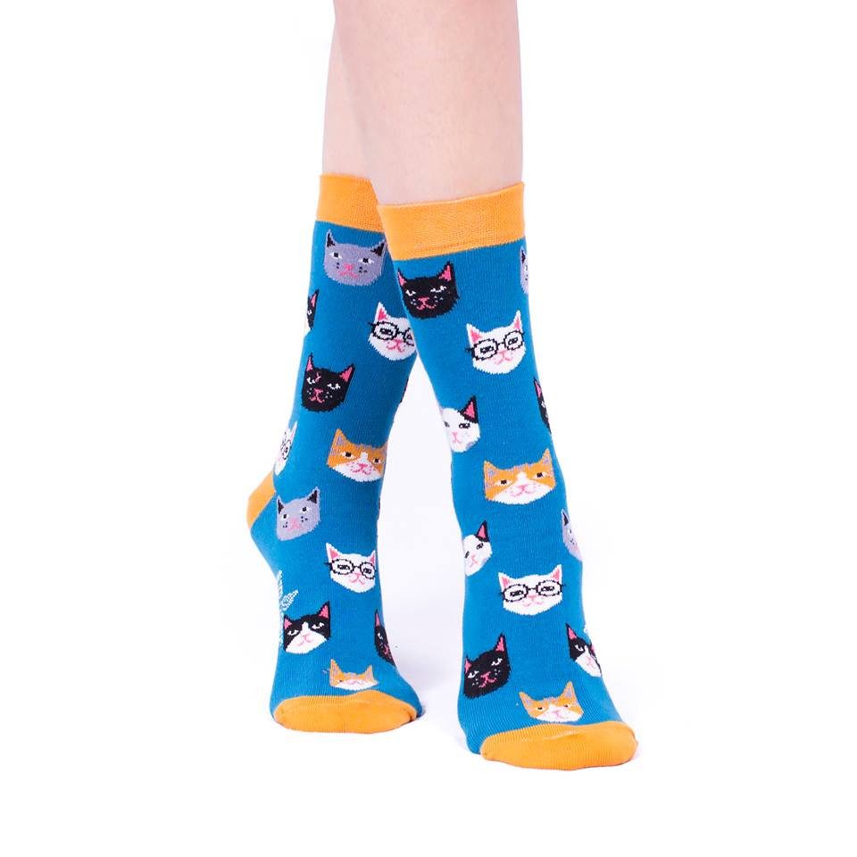 AlterSocks Freizeitsocken Lustige Katzen Socken Damen & Herren witzige Socken, Einheitsgröße (1 Paar)