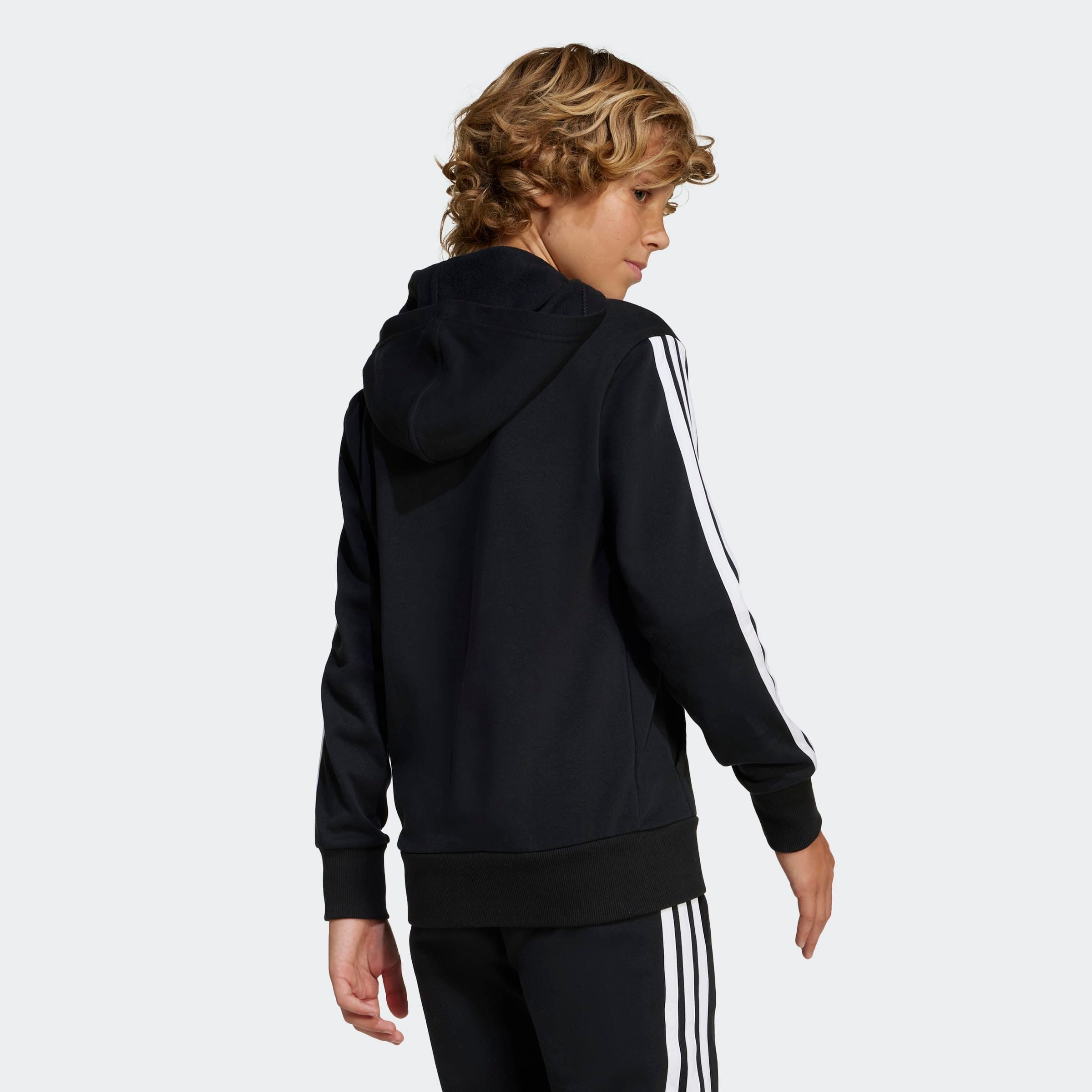 adidas Sportswear Kapuzensweatshirt SEASONAL ESSENTIALS TIBERIO 3-STREIFEN KIDS HOODIE mit Rundhals, ohne Verschluss, in normaler Länge