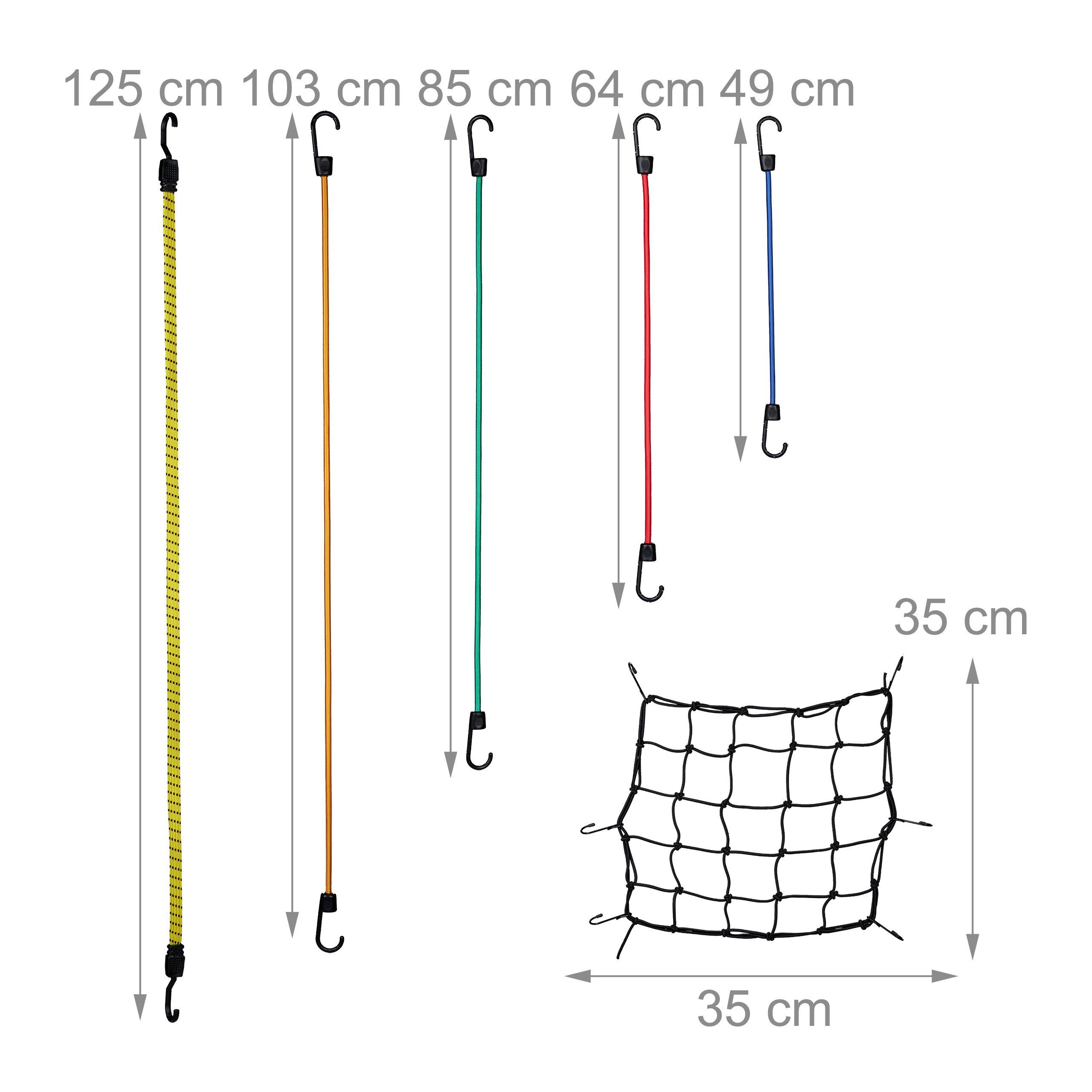 Spanngummi relaxdays Spanngurt 34er Set