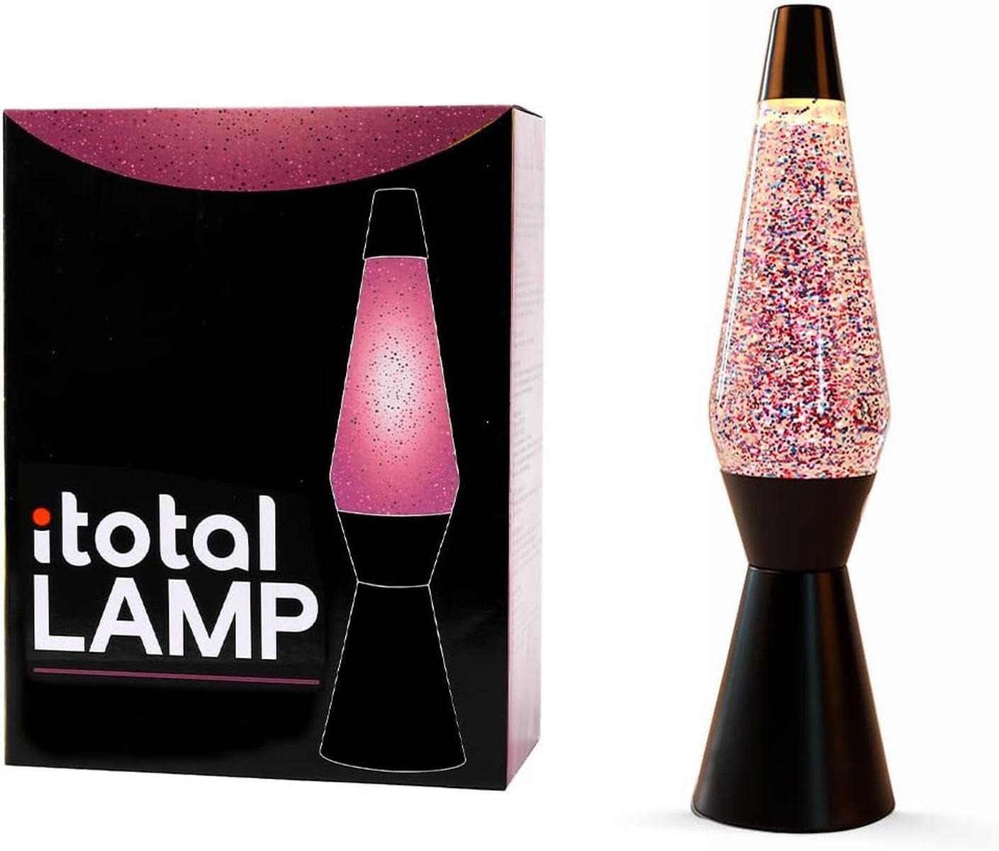 I-TOTAL Lavalampe I-TOTAL® Lavalampe Magie Einzigartiges für Ihr Zuhause schwarz Glitzer