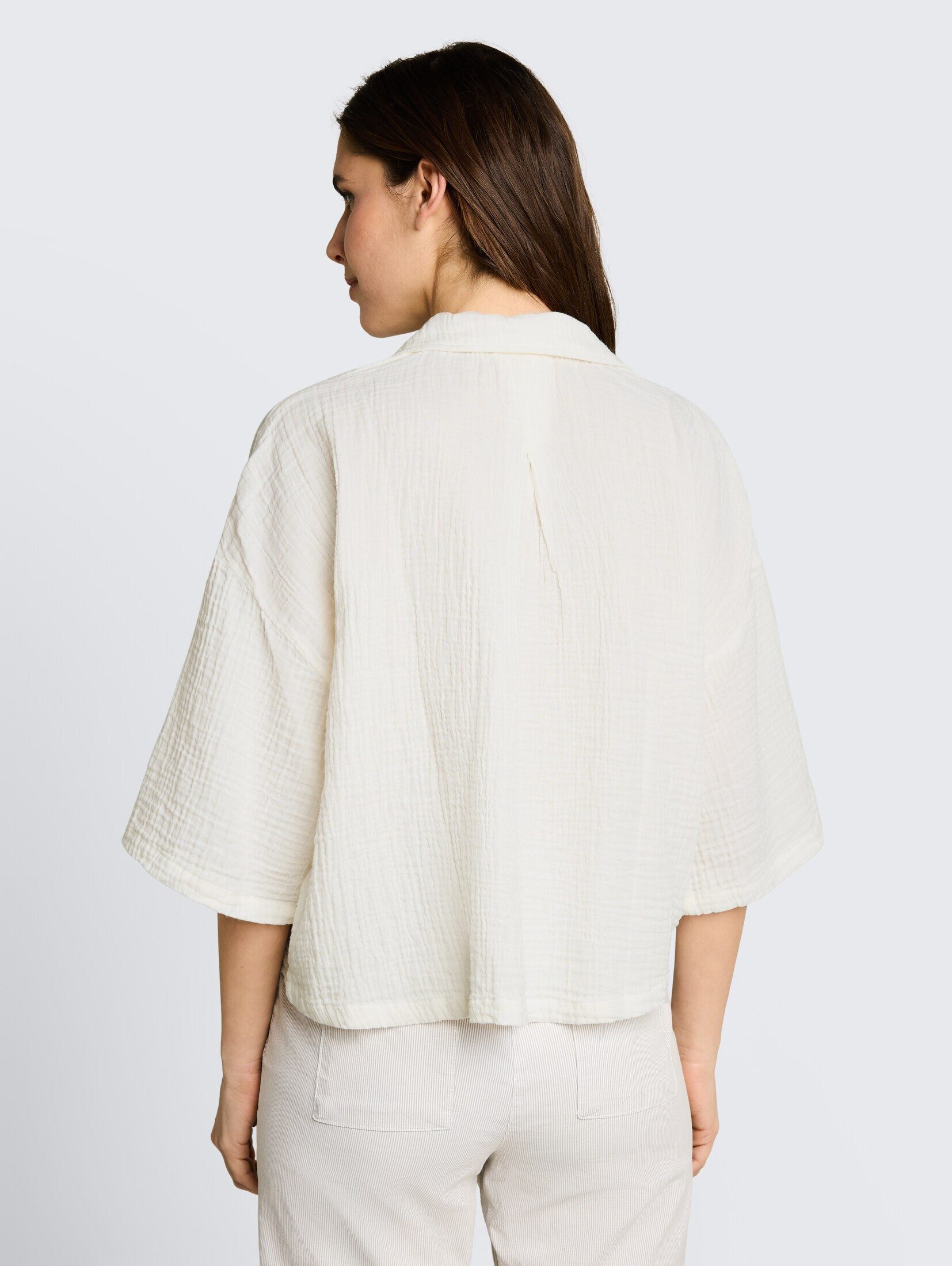 TOM TAILOR Langarmbluse Blusen & Shirts Oversize Musselin Bluse aus Baumwolle