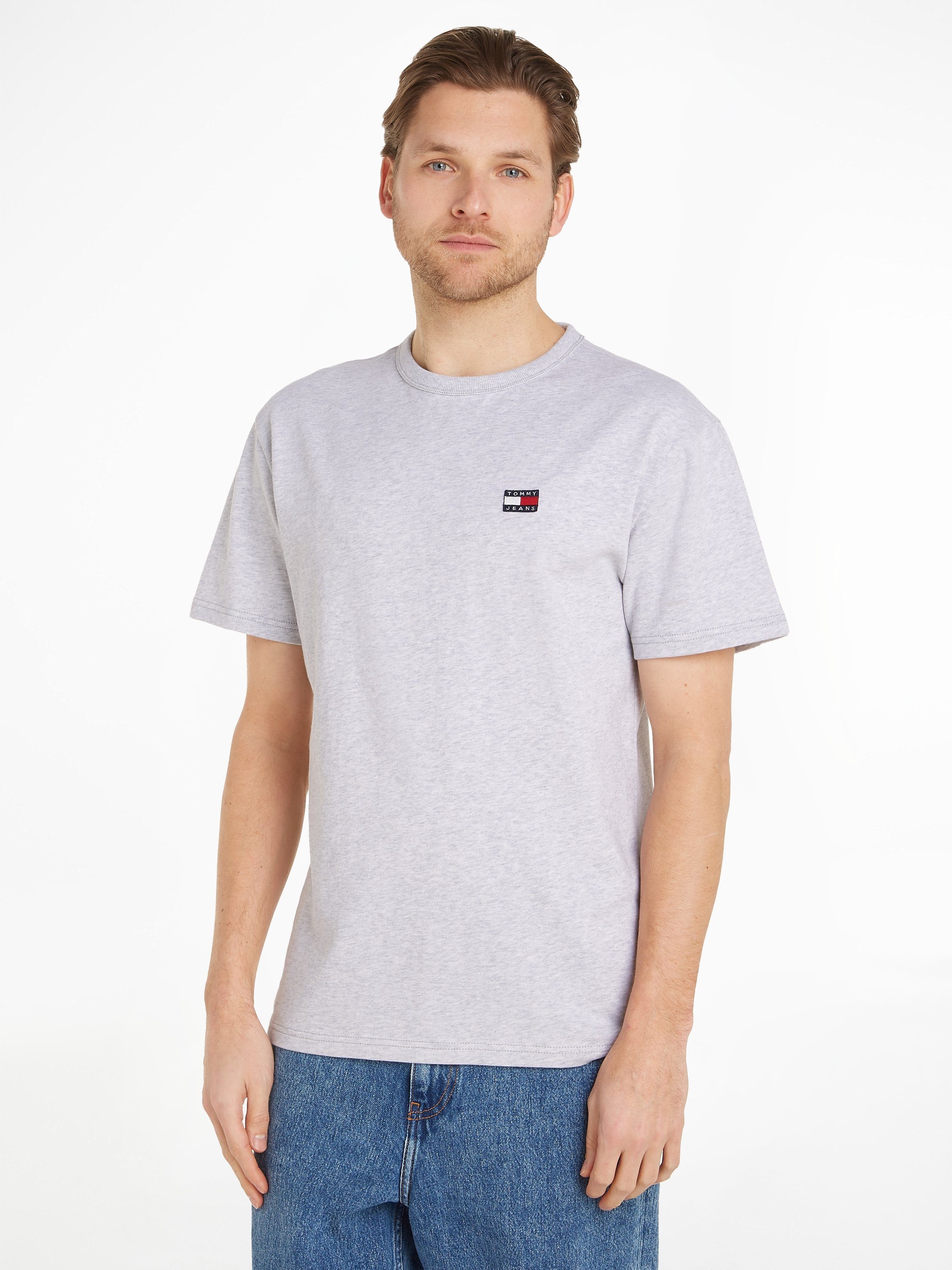 Tommy Jeans T-Shirt TJM CLSC TOMMY XS BADGE TEE Silver Grey | T-Shirts